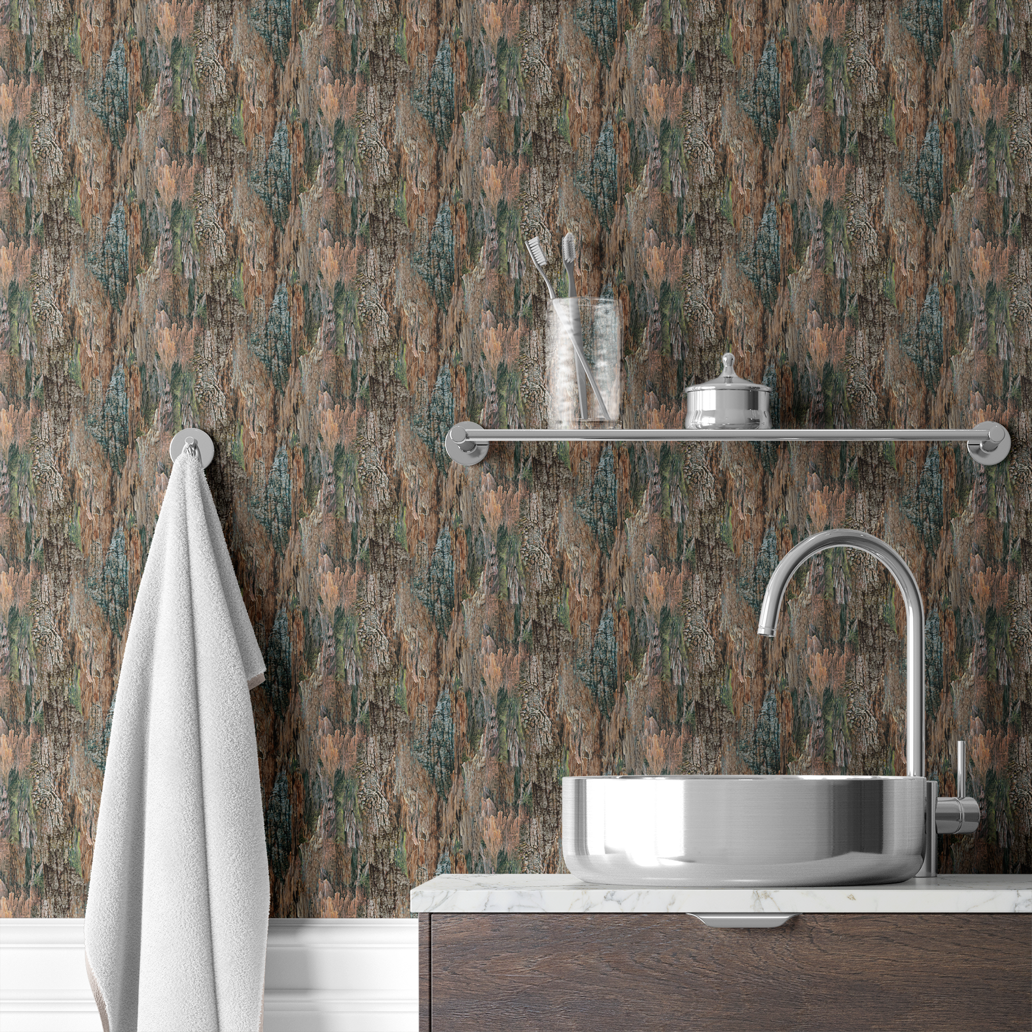 wallpaper bath mockup