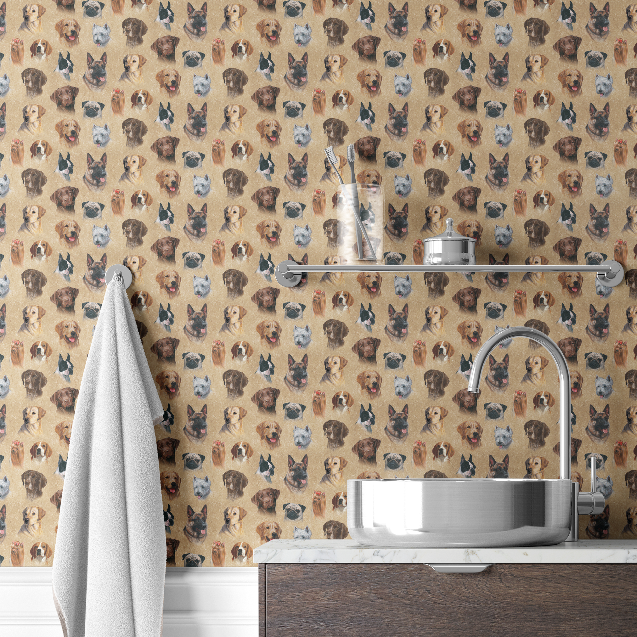 wallpaper bath mockup