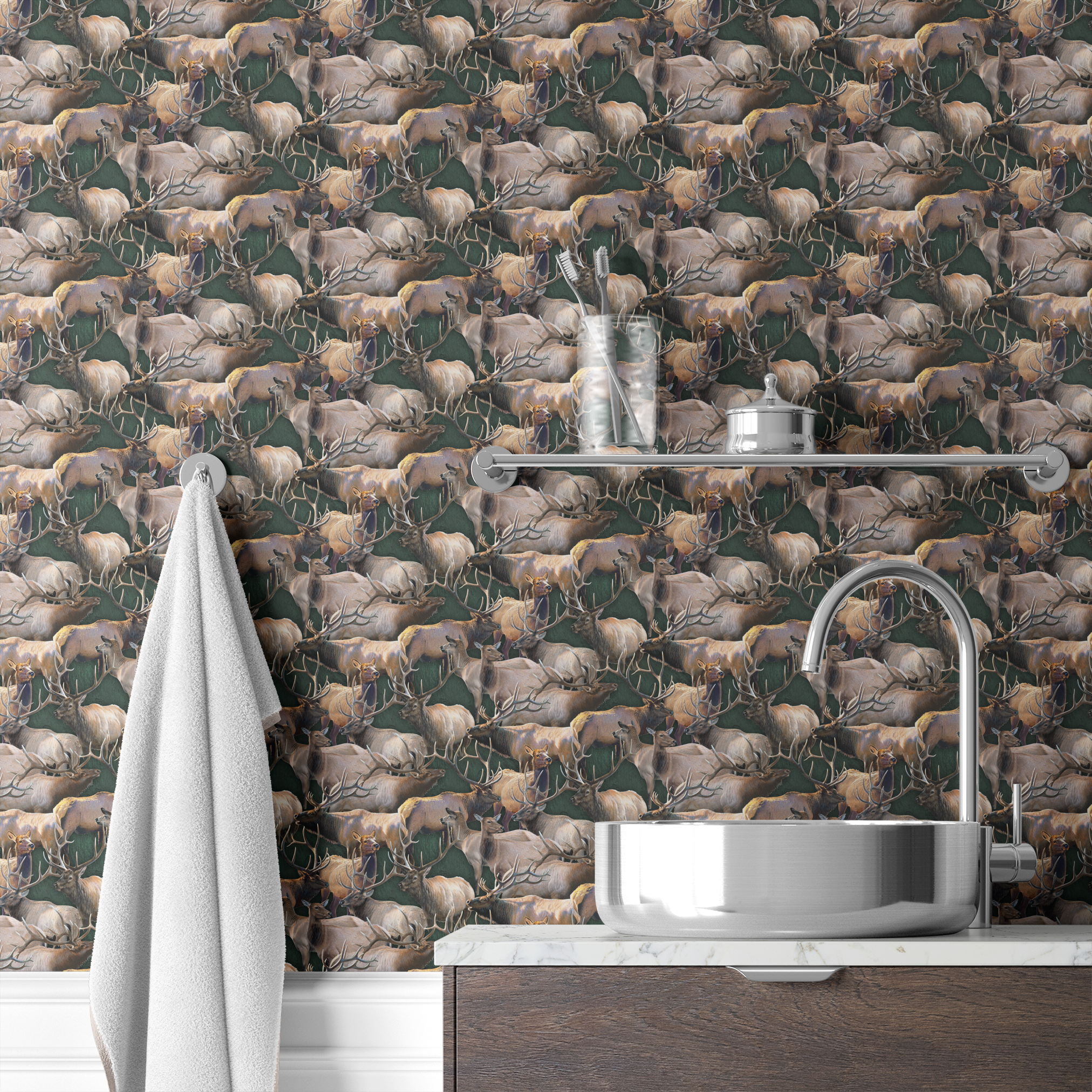 wallpaper bath mockup