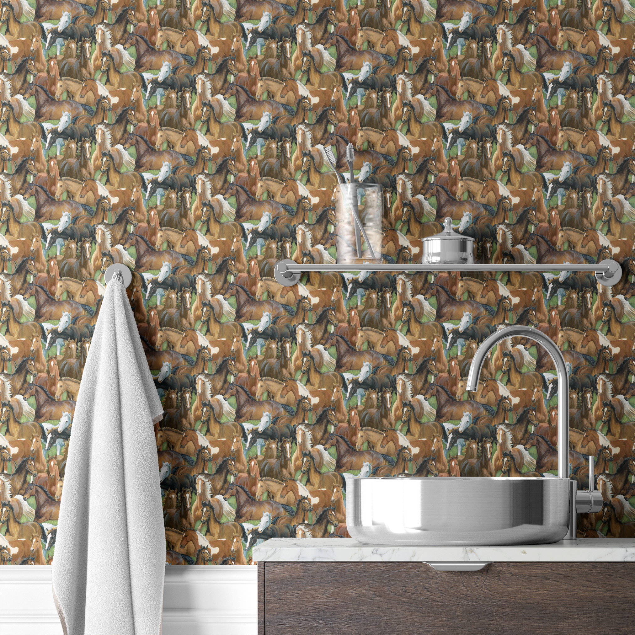 wallpaper bath mockup