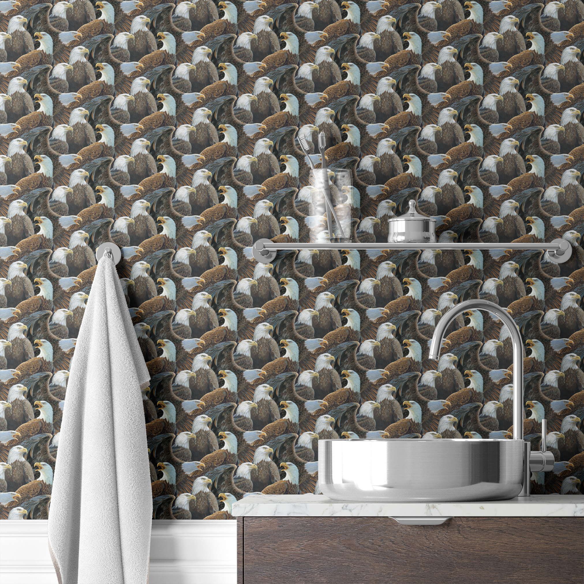wallpaper bath mockup