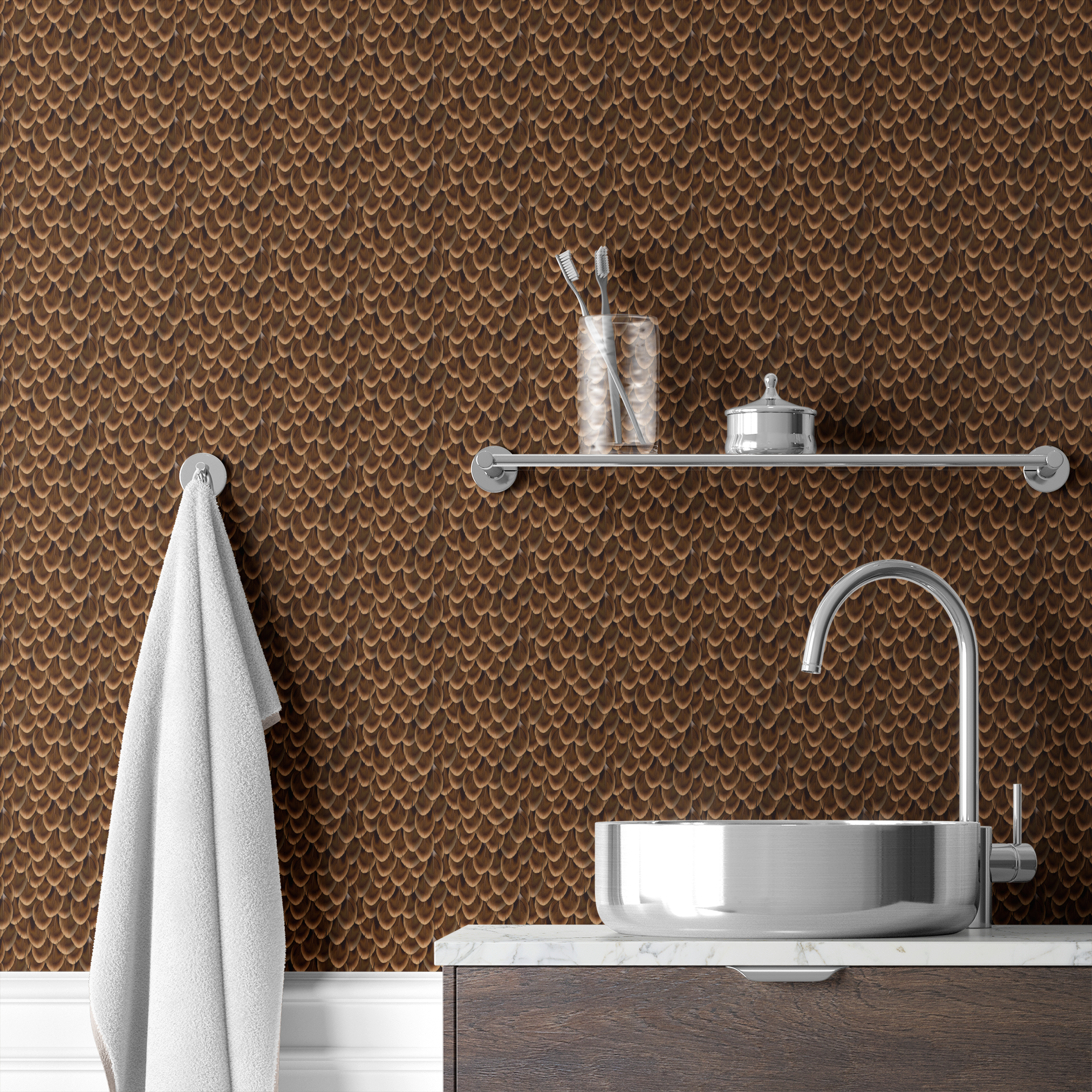 wallpaper bath mockup