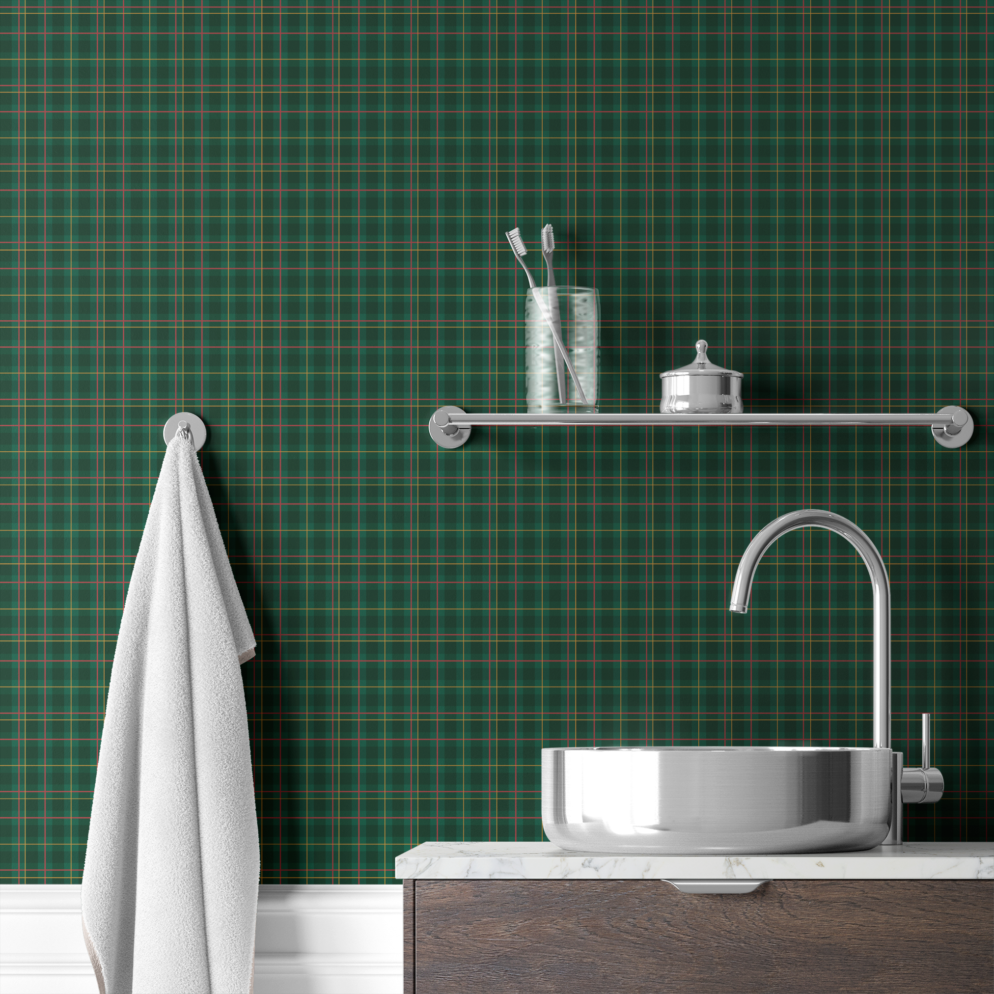 wallpaper bath mockup