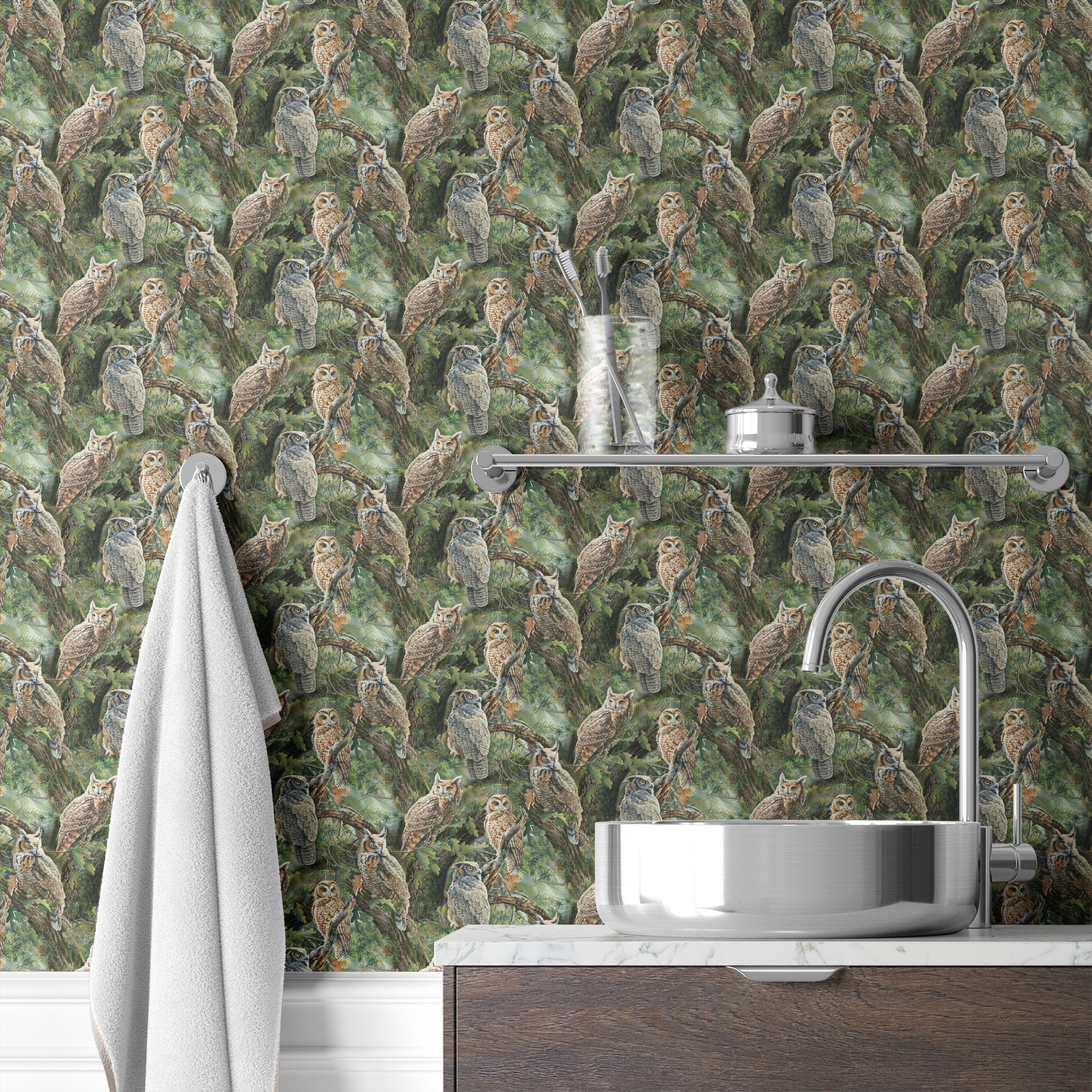 wallpaper bath mockup