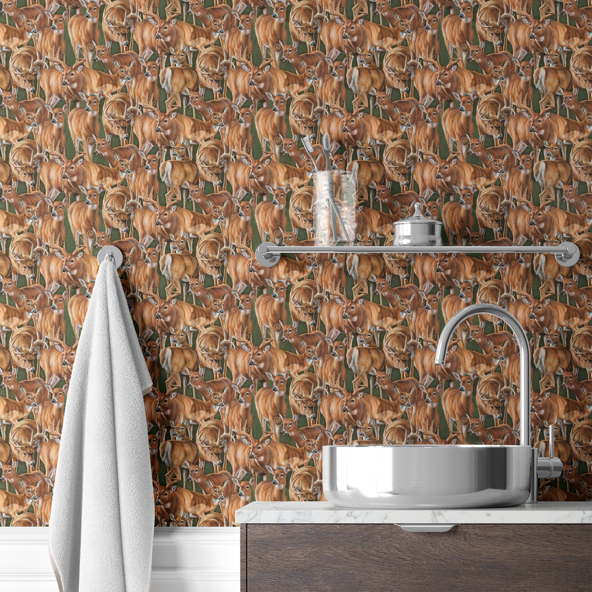 wallpaper bath mockup