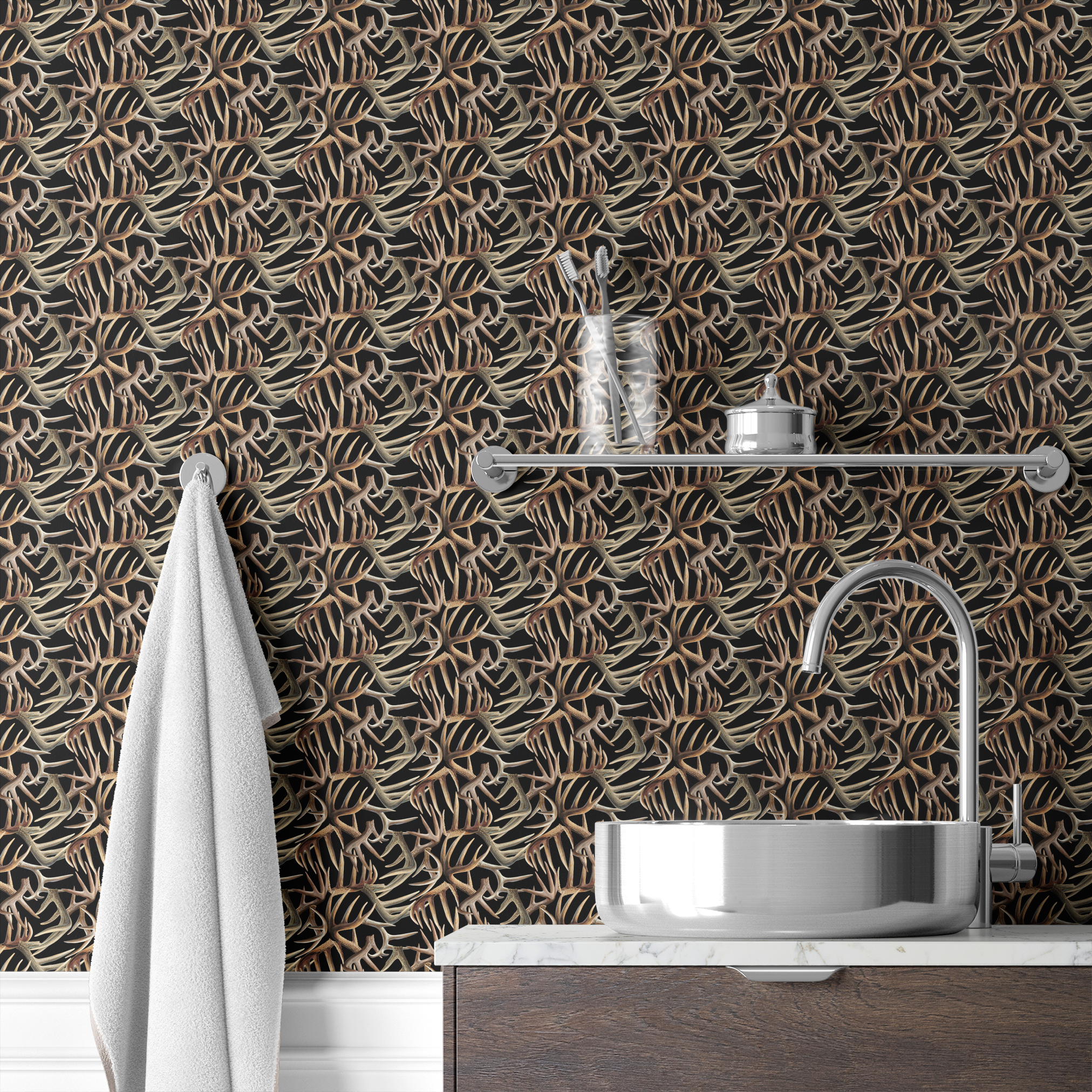 wallpaper bath mockup