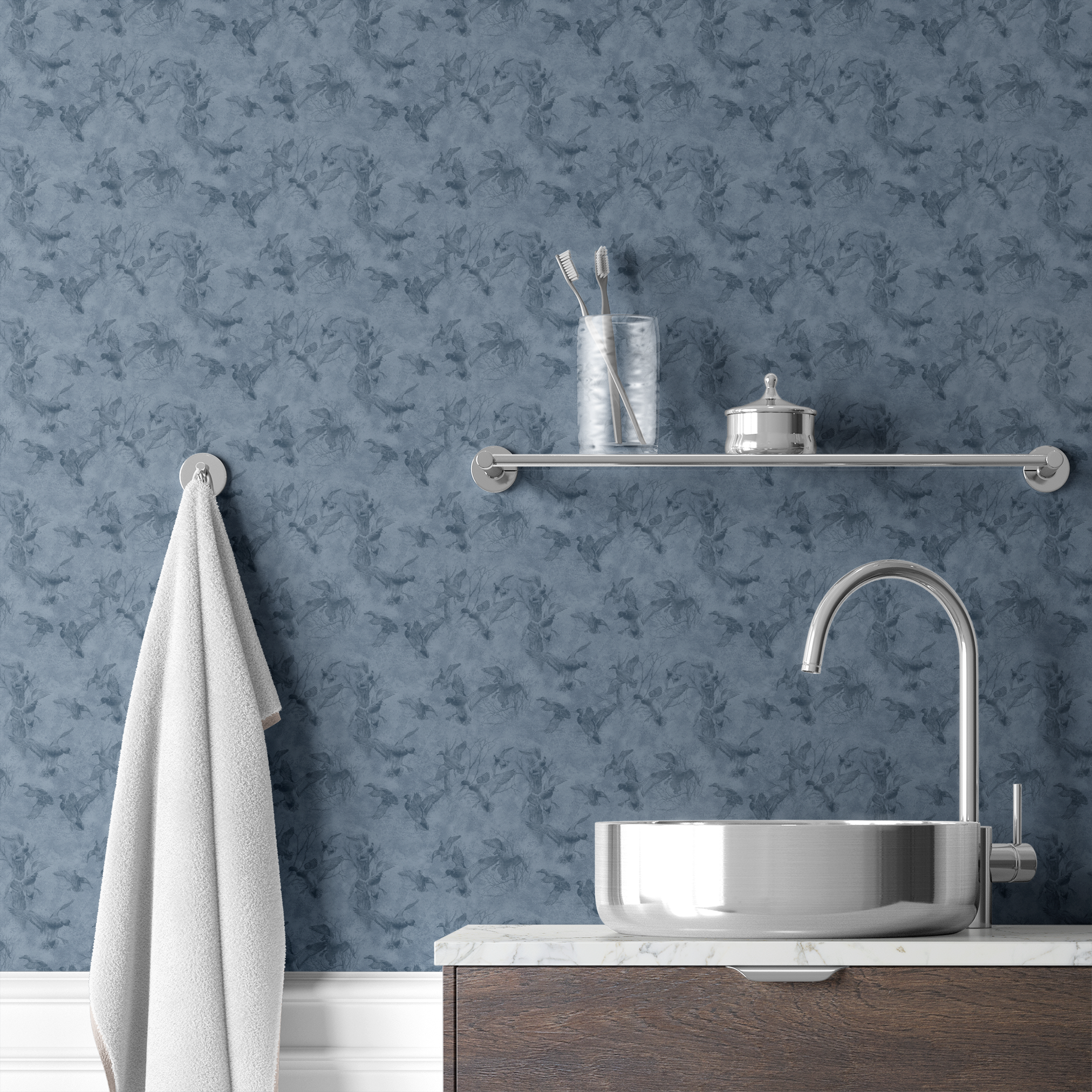 wallpaper bath mockup