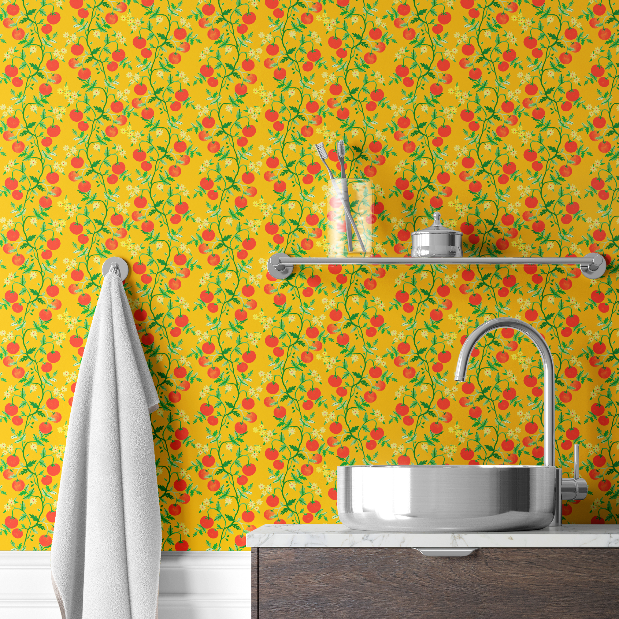 wallpaper bath mockup
