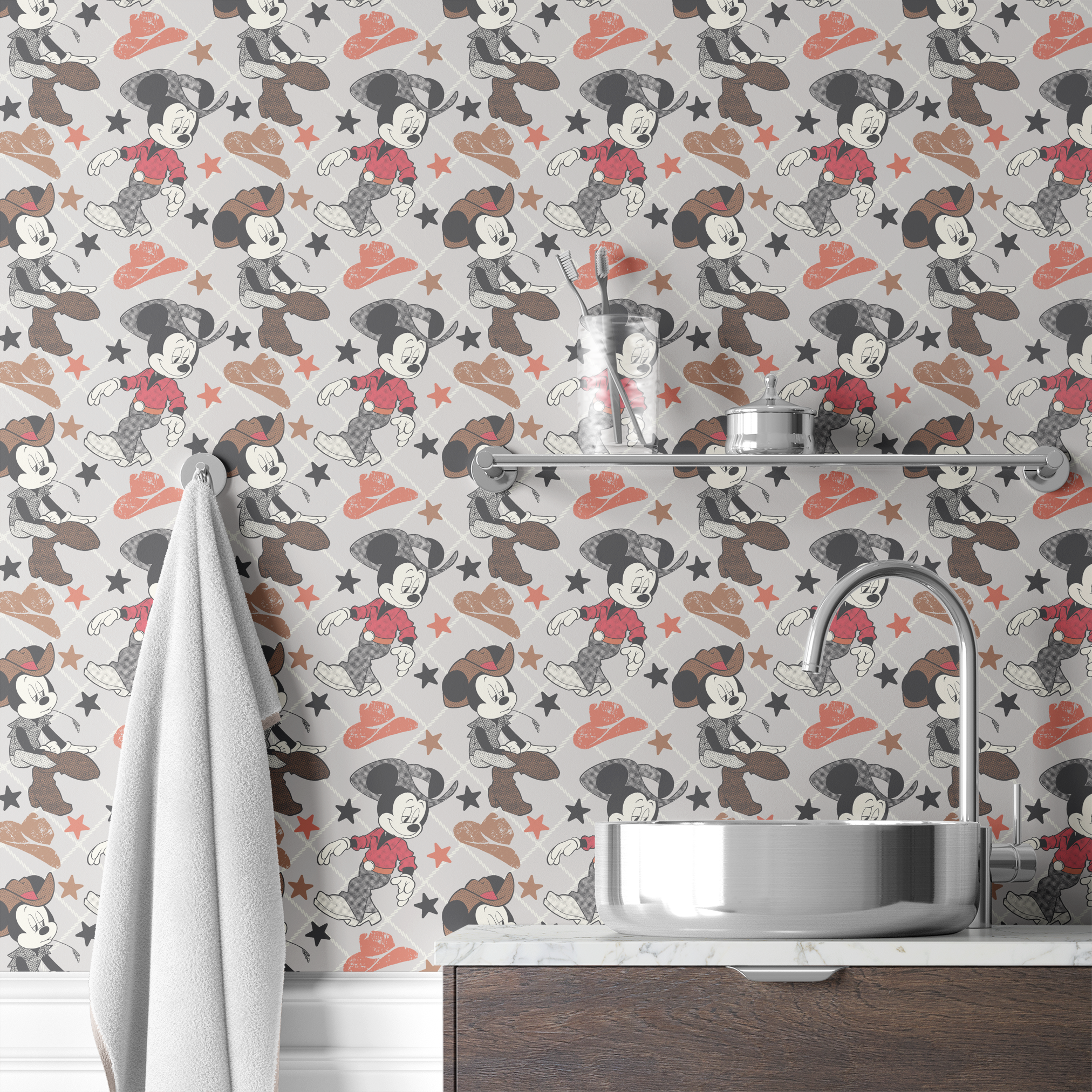 wallpaper bath mockup