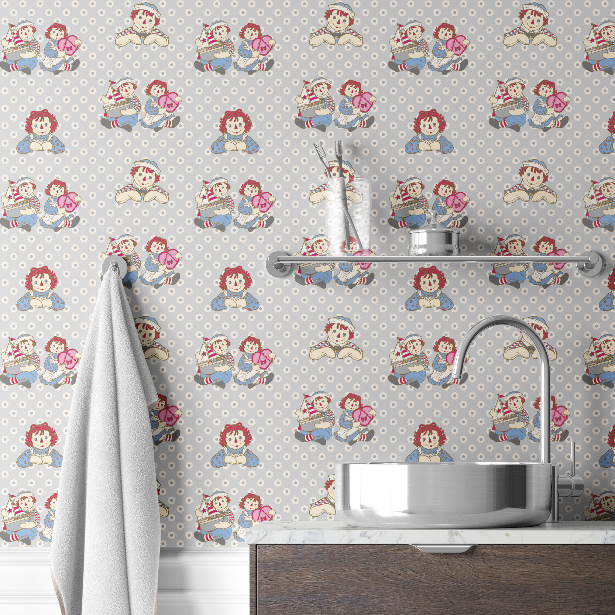 wallpaper bath mockup