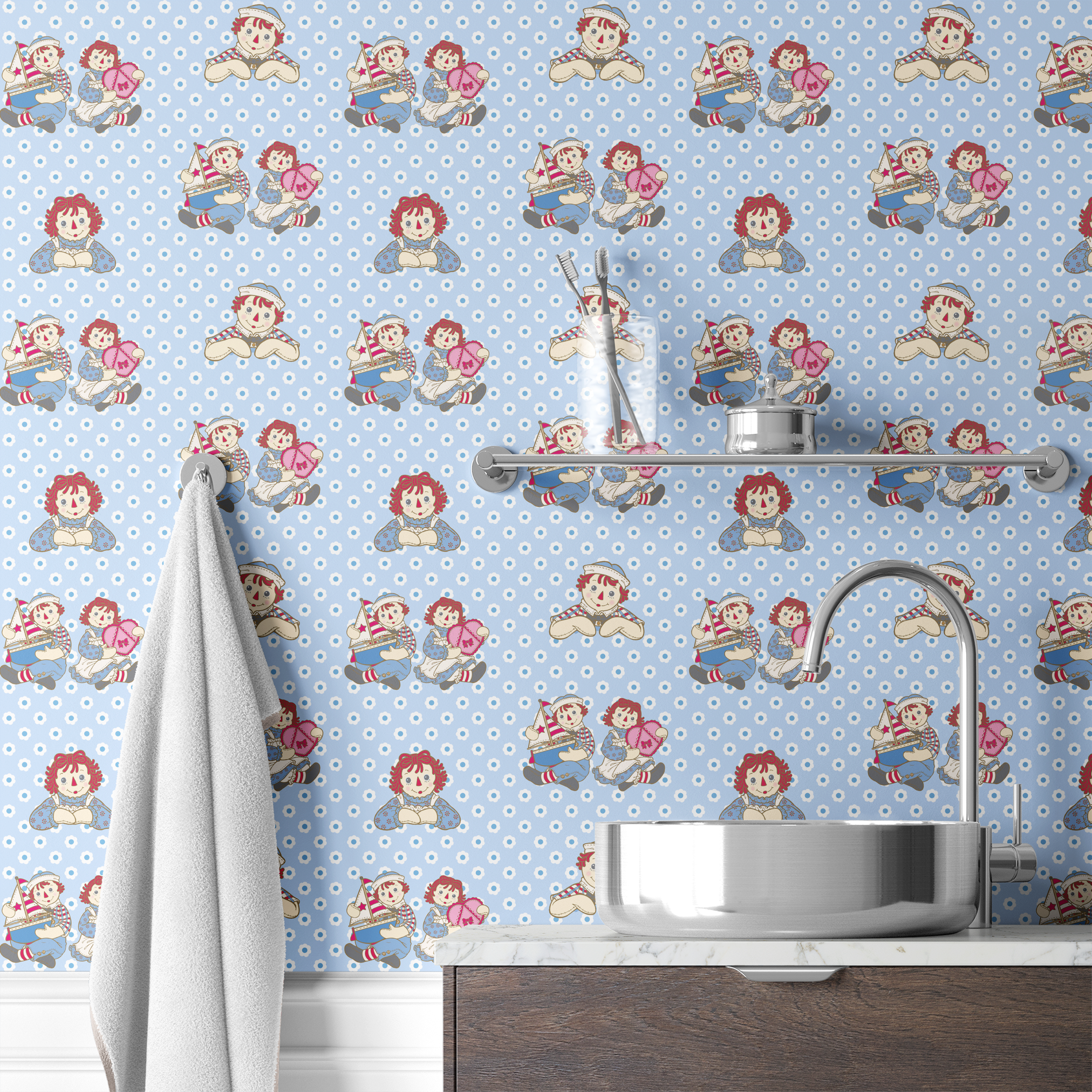 wallpaper bath mockup