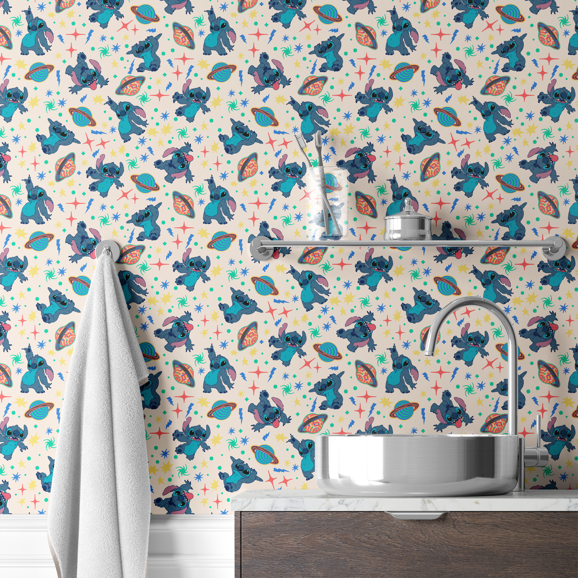 wallpaper bath mockup