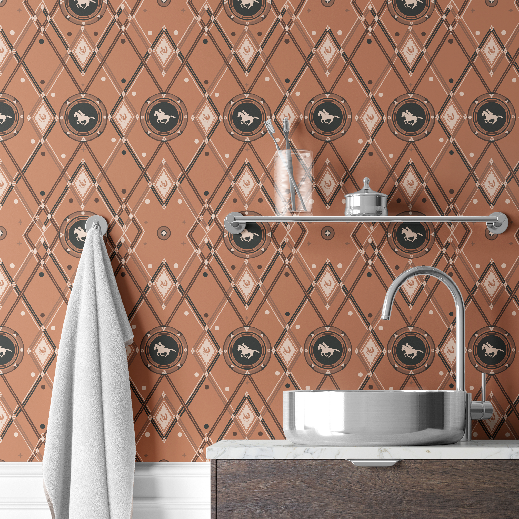 wallpaper bath mockup
