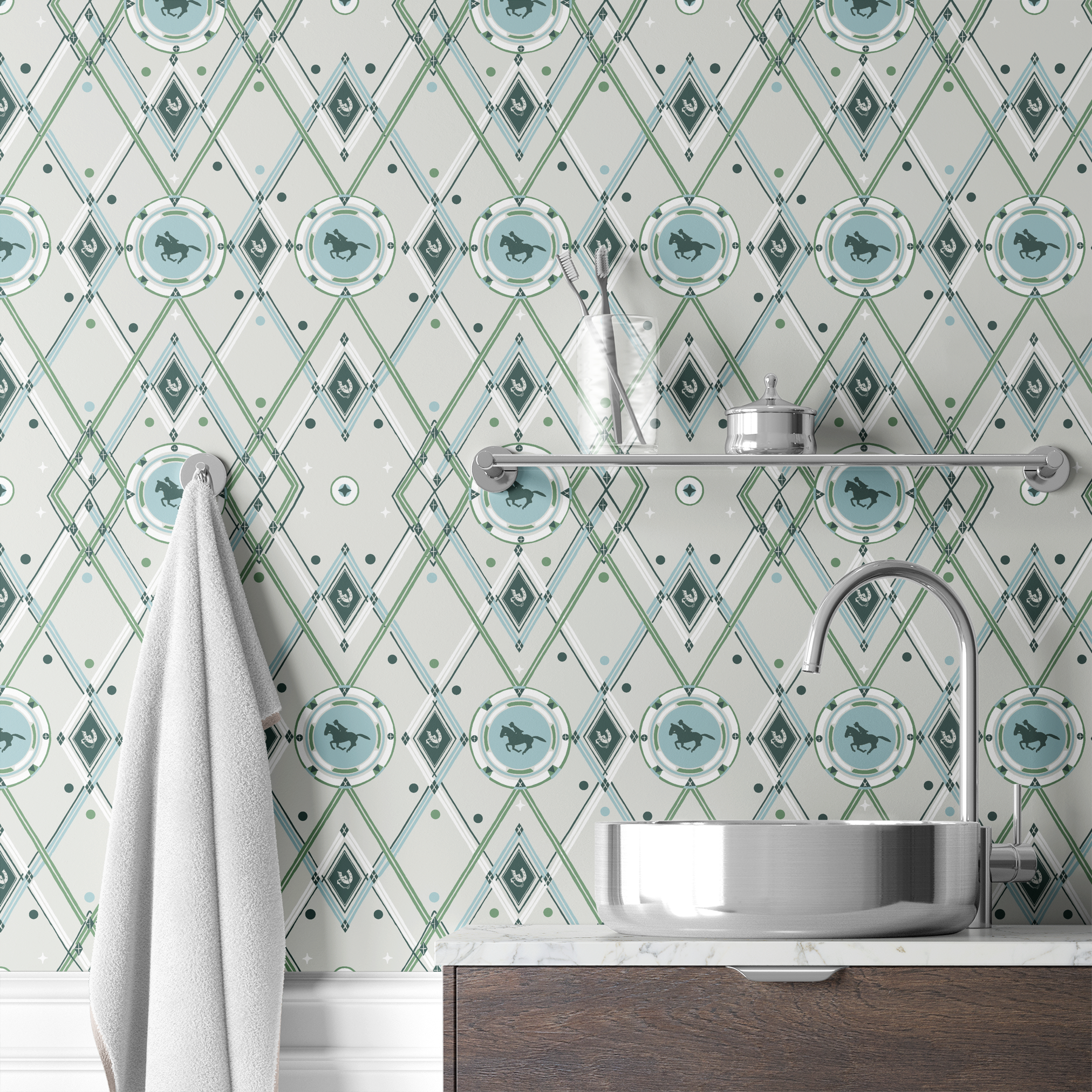 wallpaper bath mockup