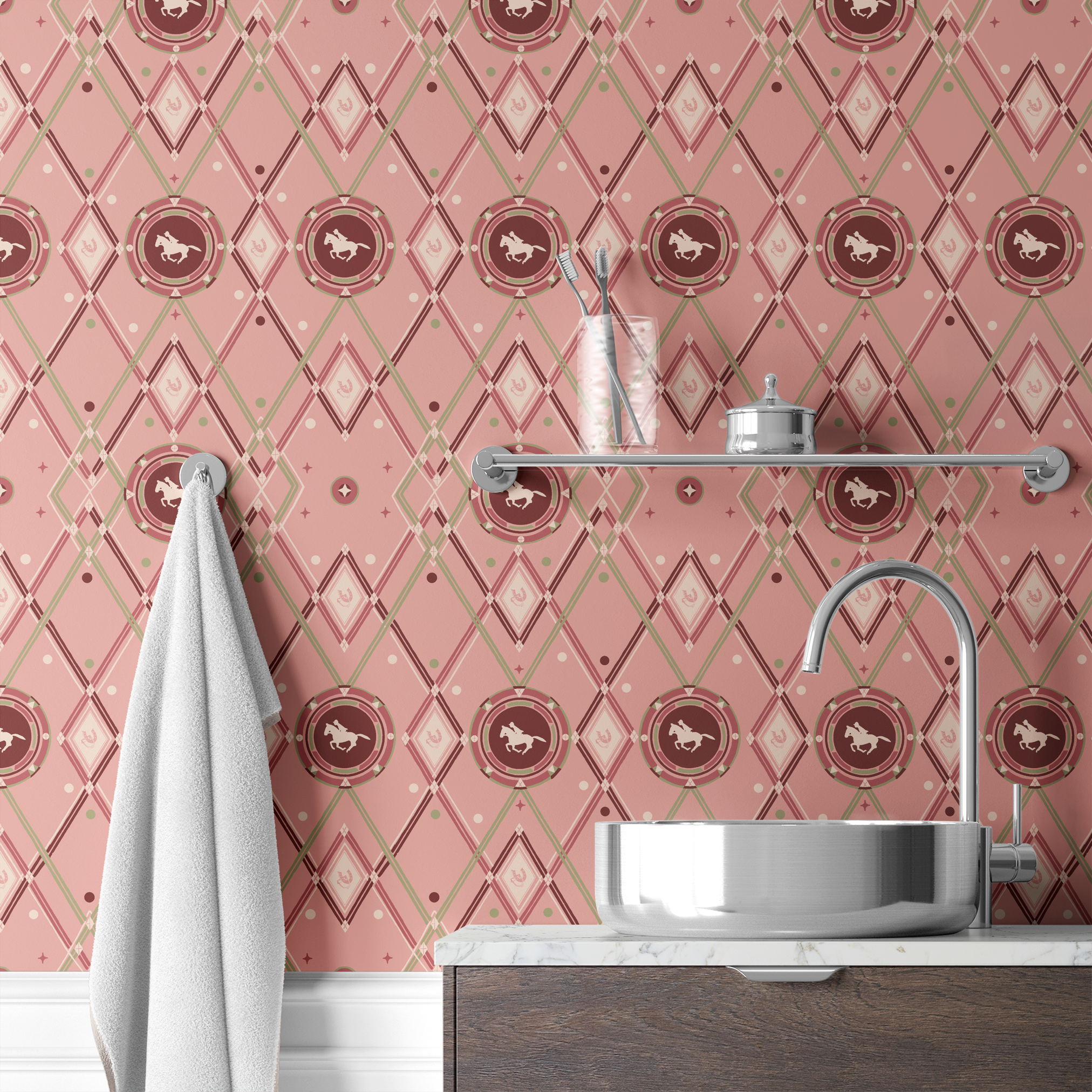 wallpaper bath mockup