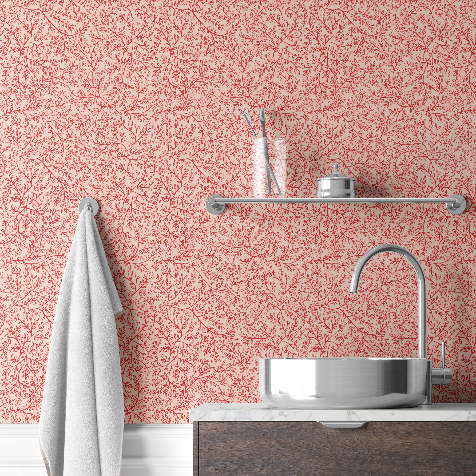 wallpaper bath mockup