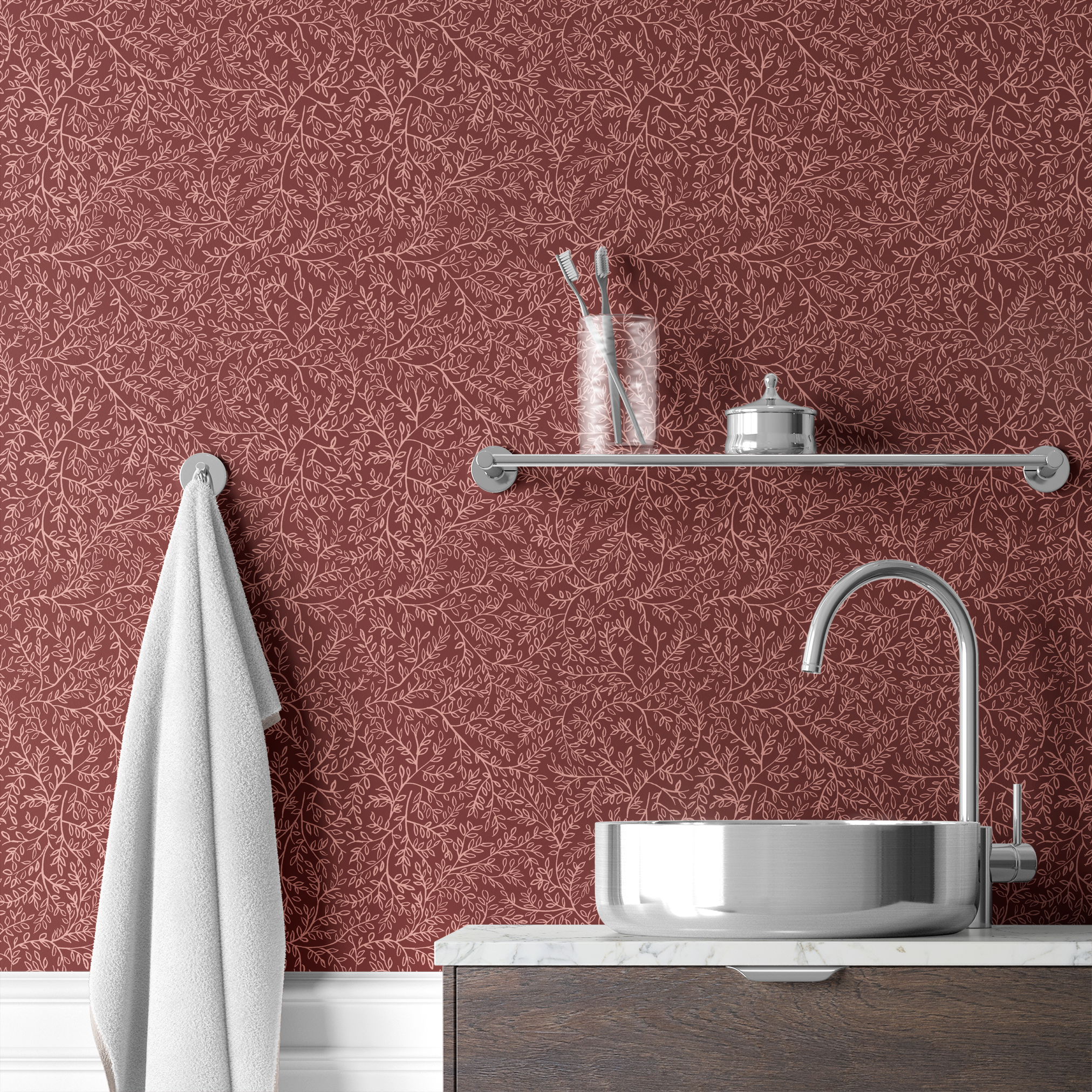 wallpaper bath mockup