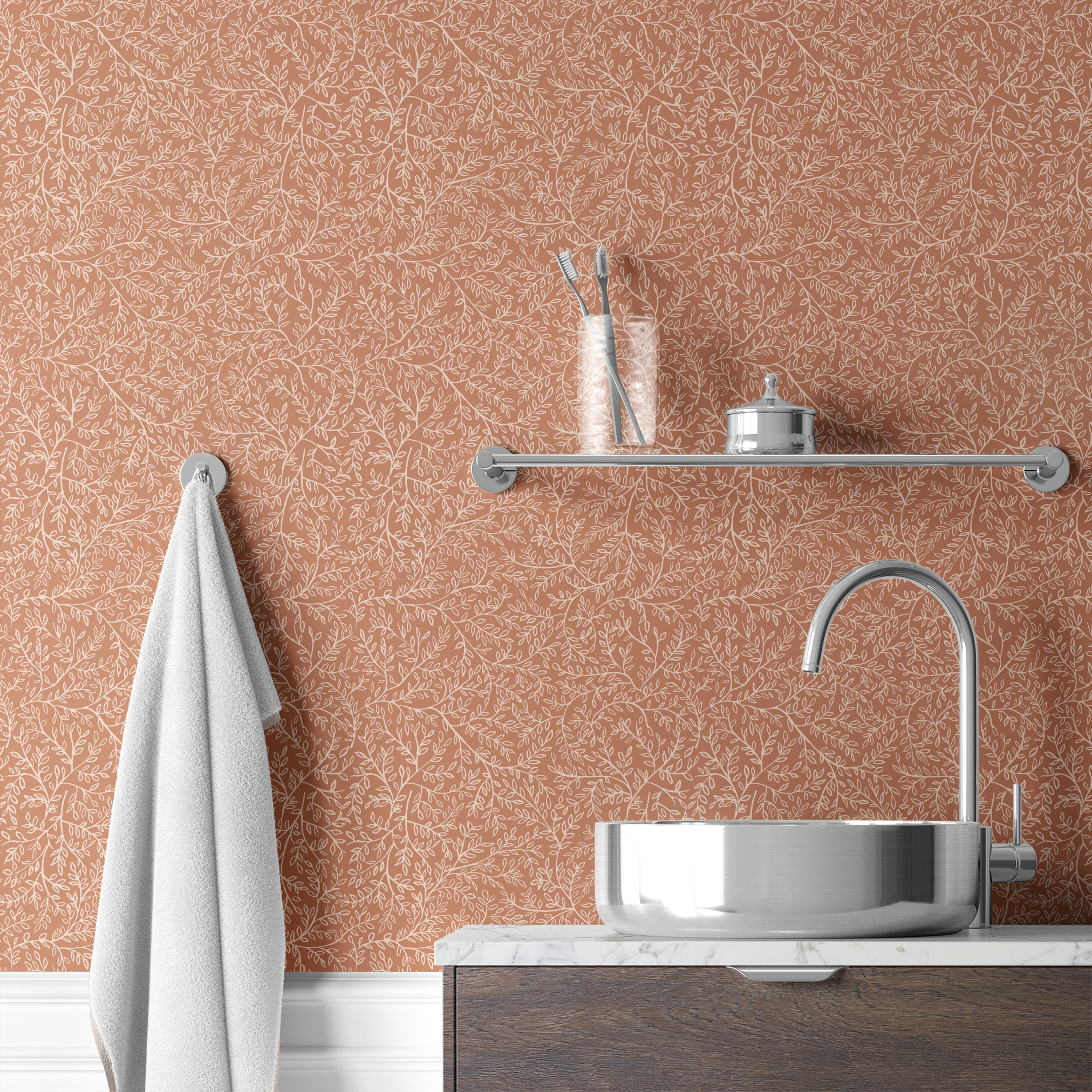 wallpaper bath mockup