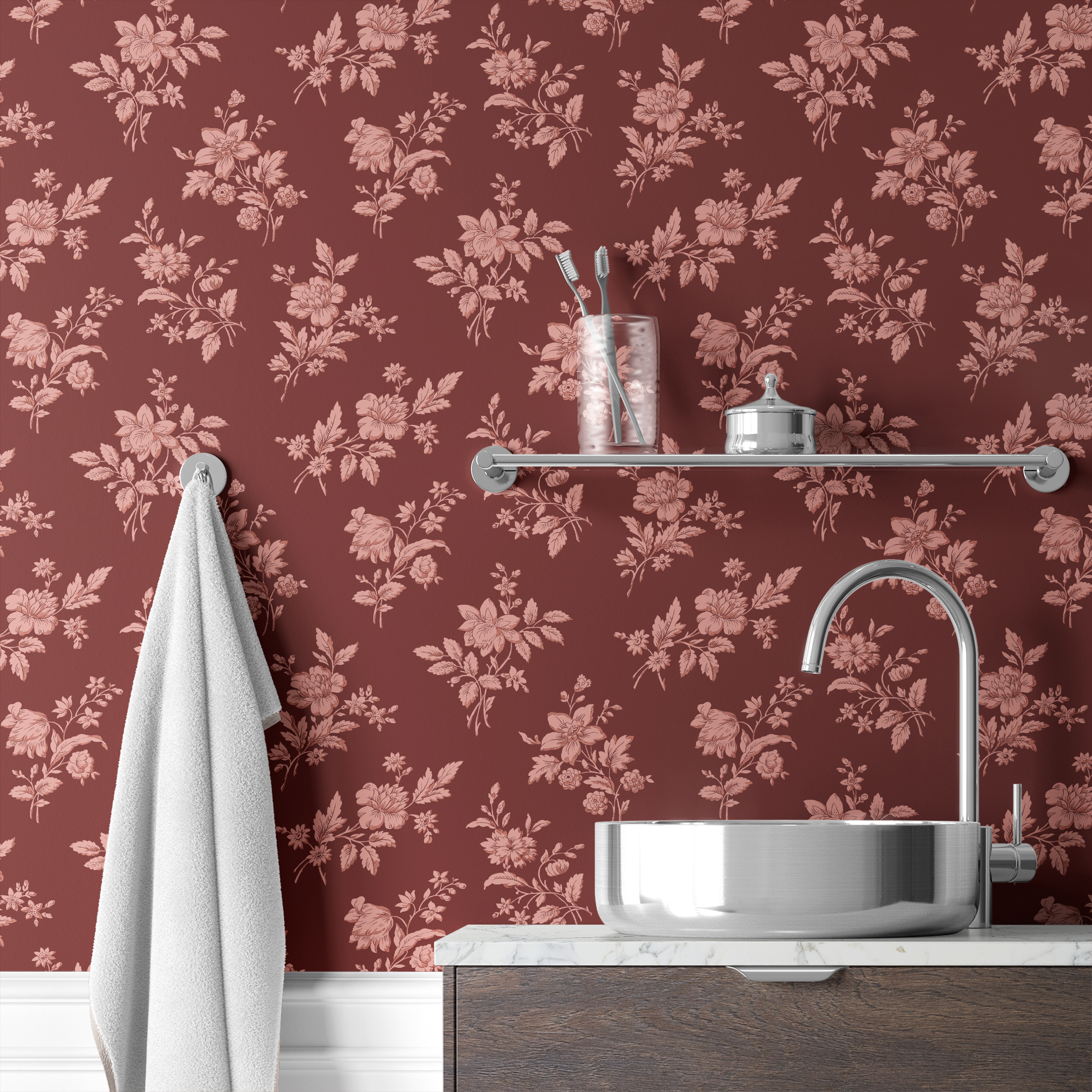 wallpaper bath mockup