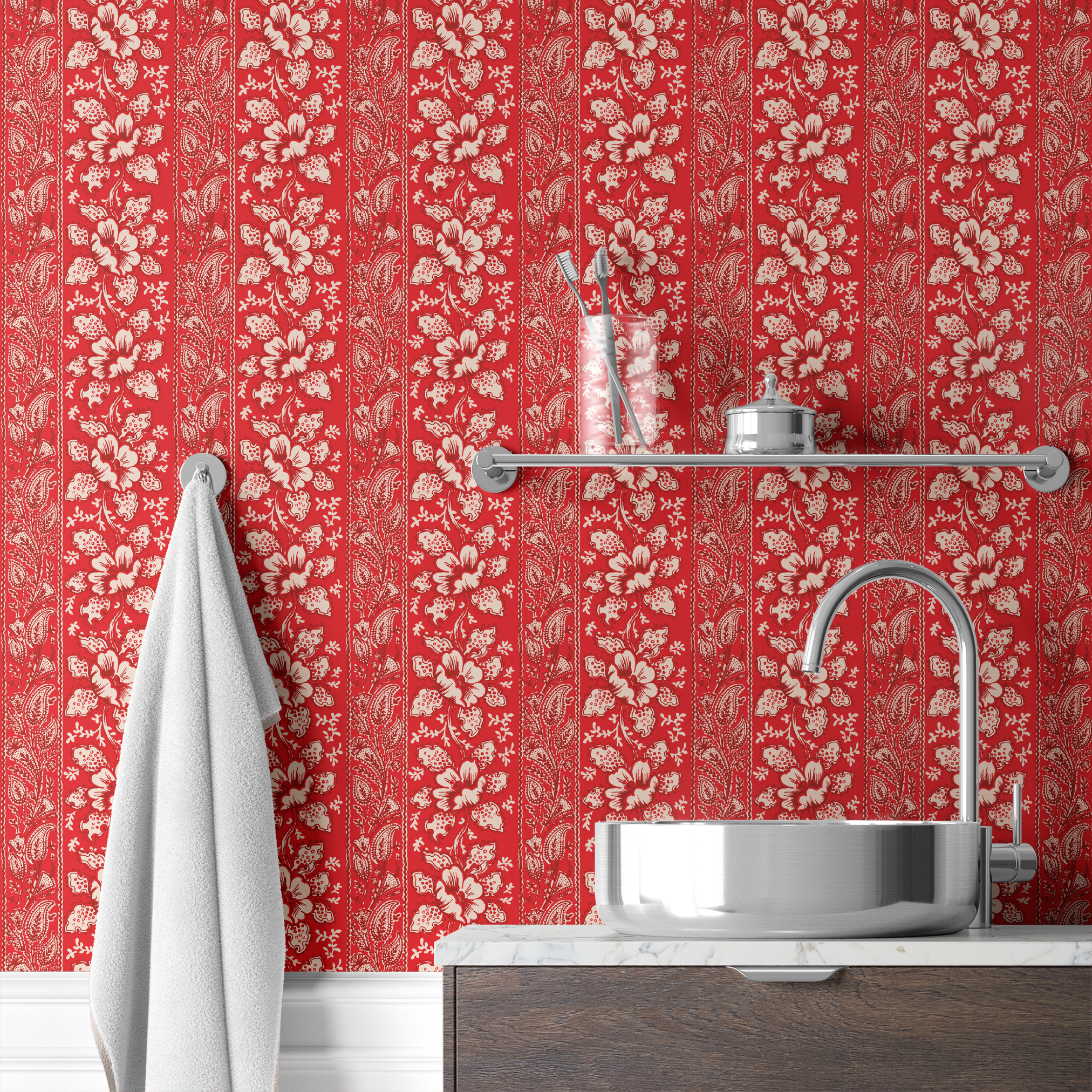 wallpaper bath mockup