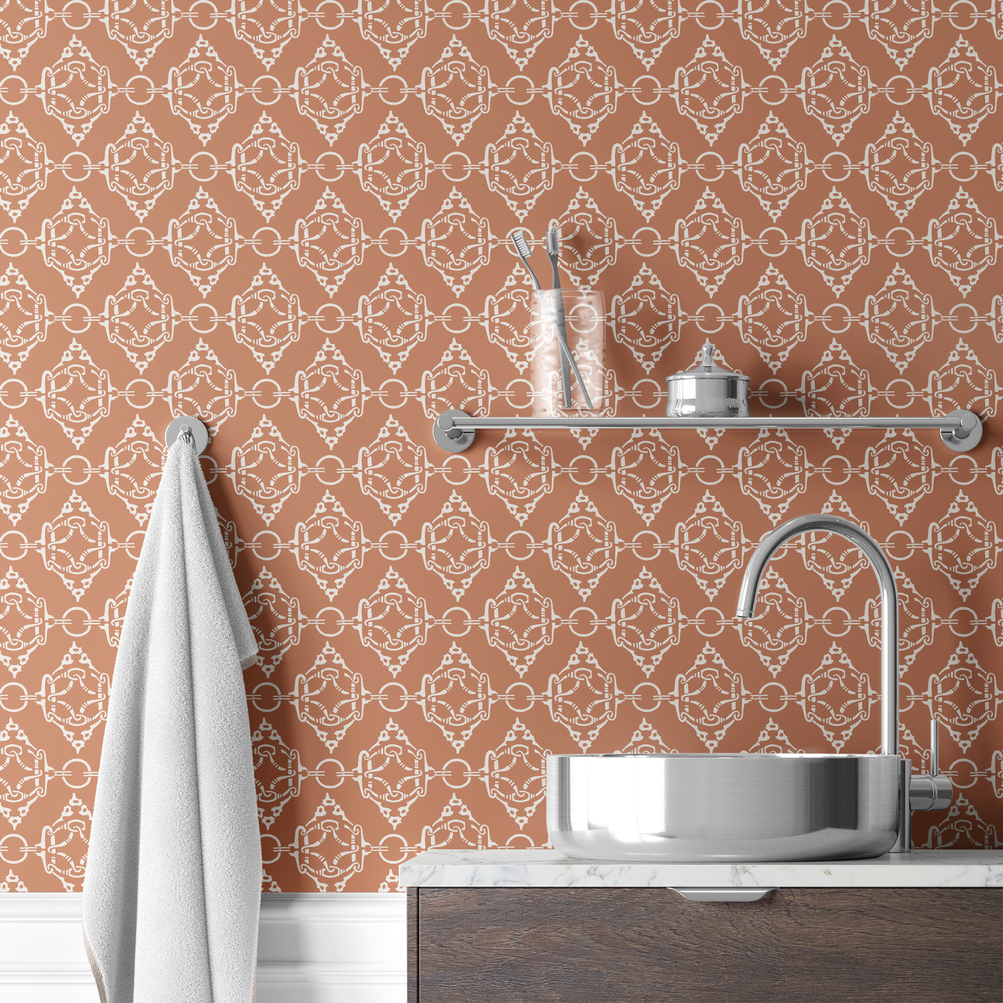 wallpaper bath mockup