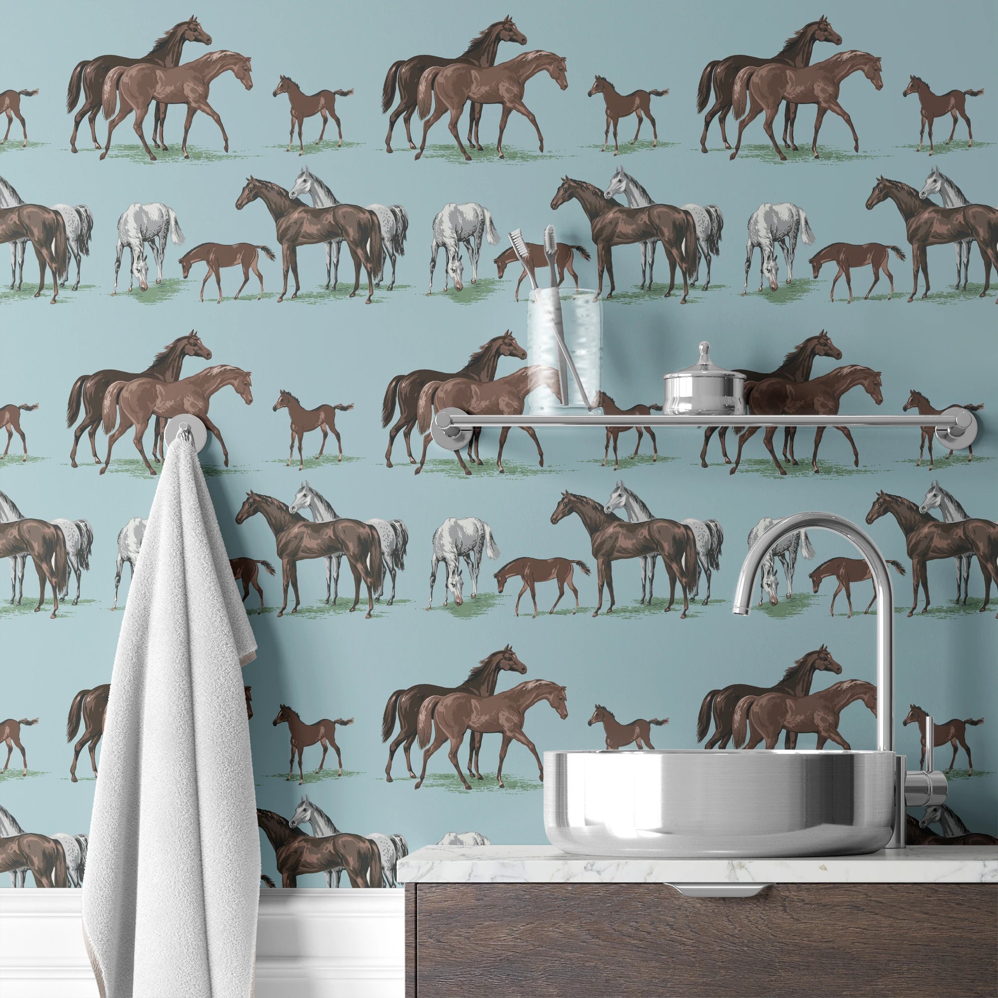 wallpaper bath mockup