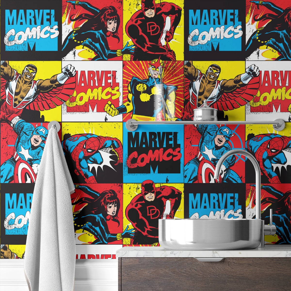 wallpaper bath mockup