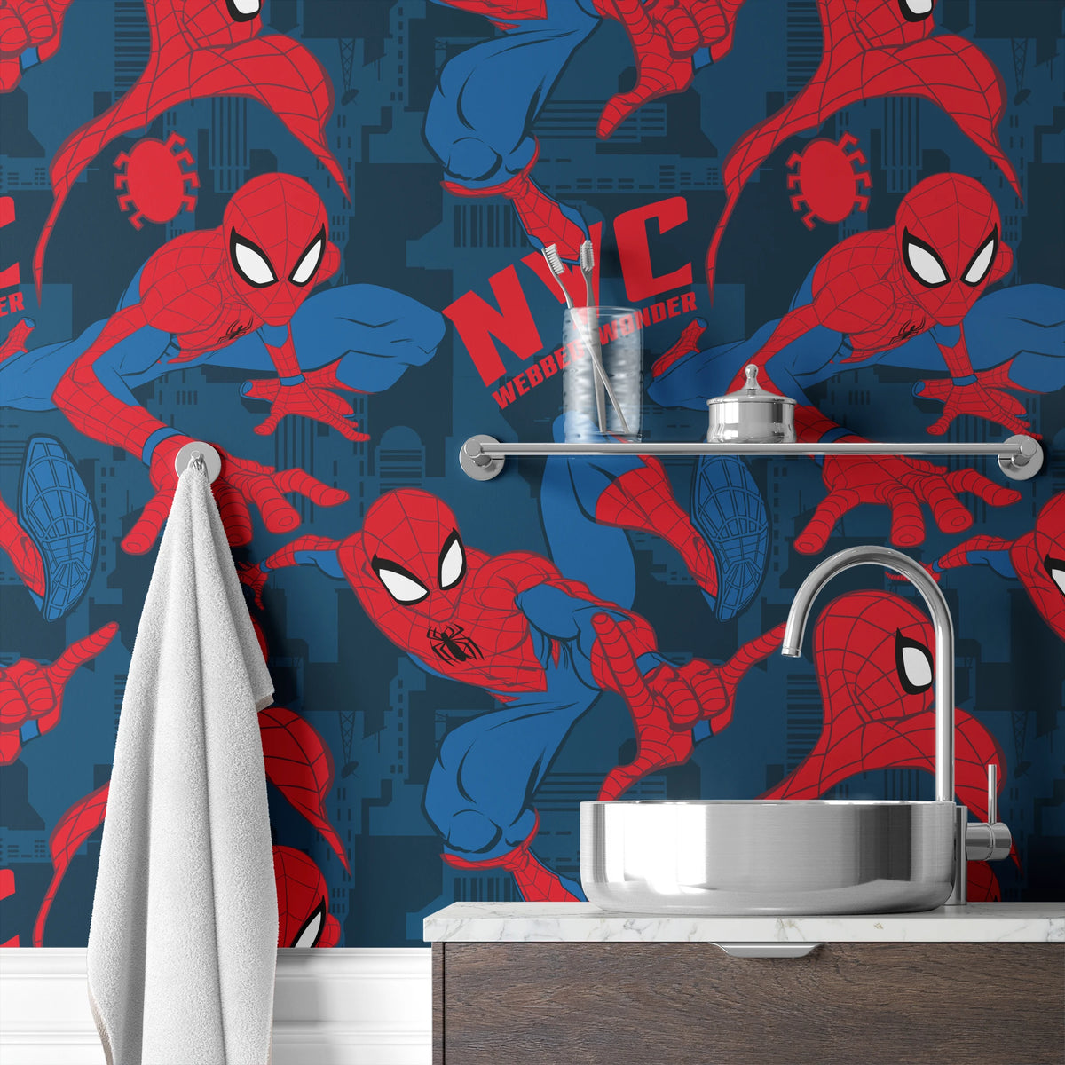 wallpaper bath mockup