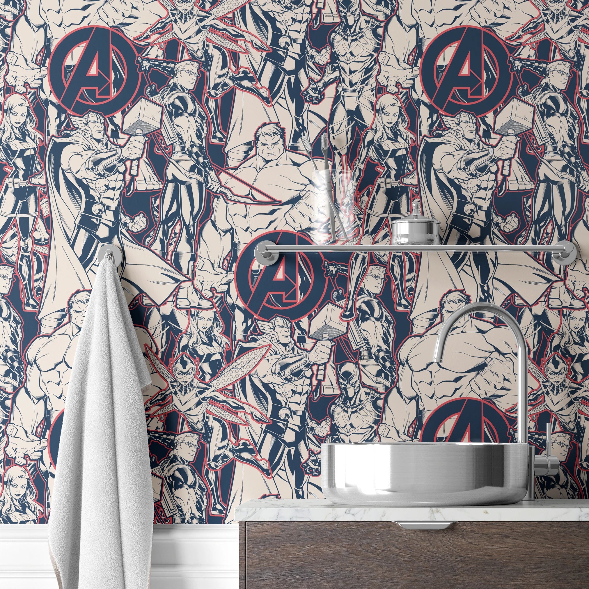 wallpaper bath mockup
