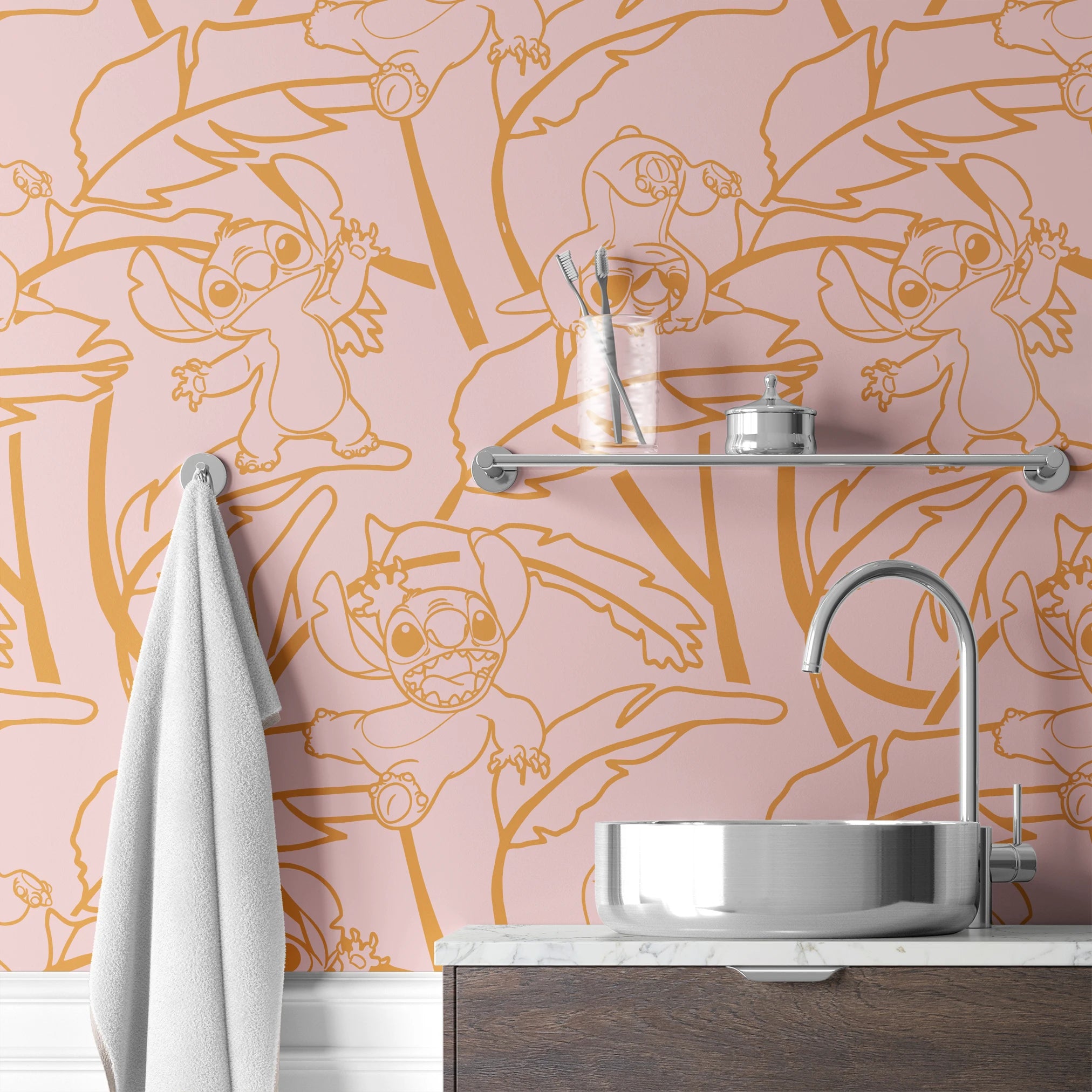 wallpaper bath mockup