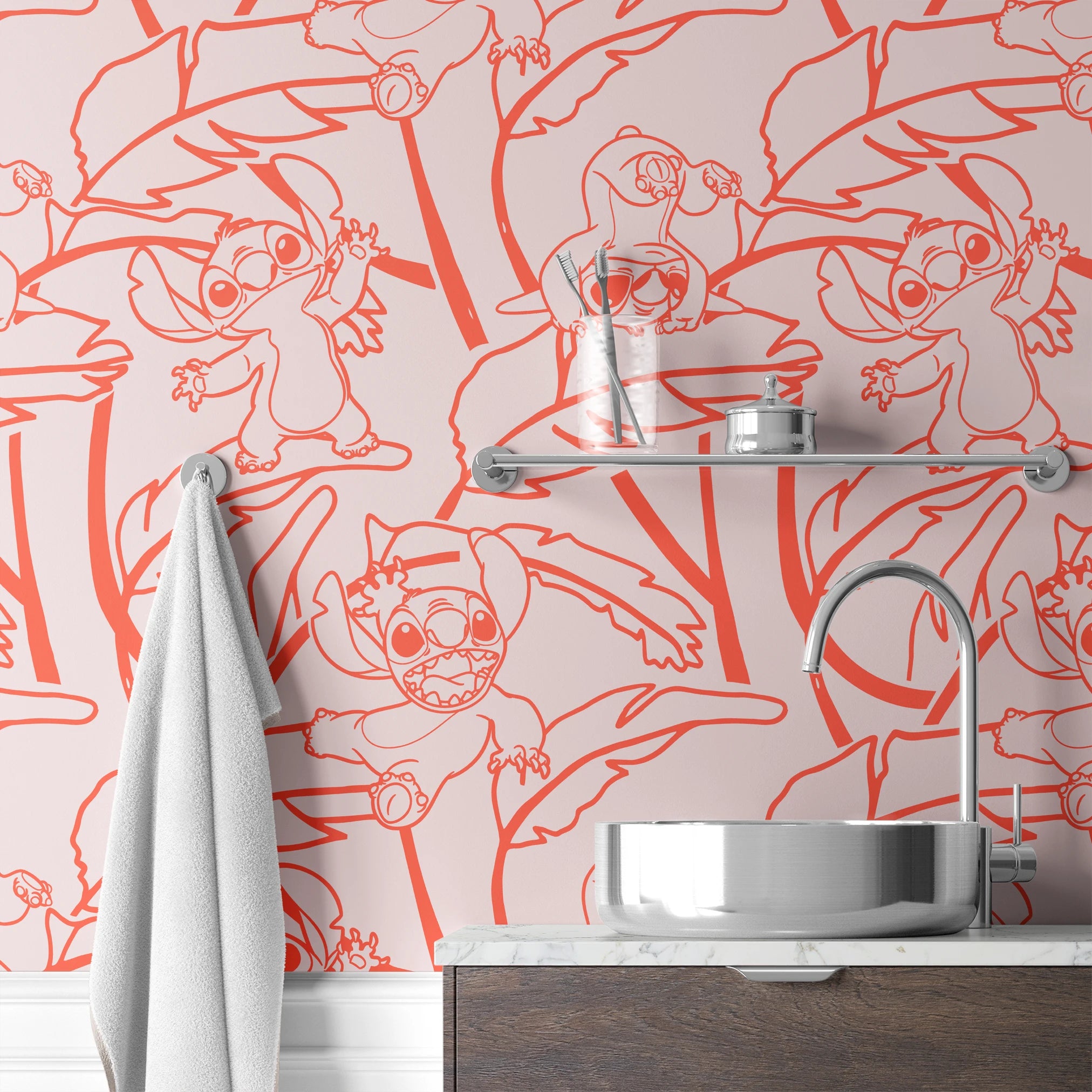 wallpaper bath mockup