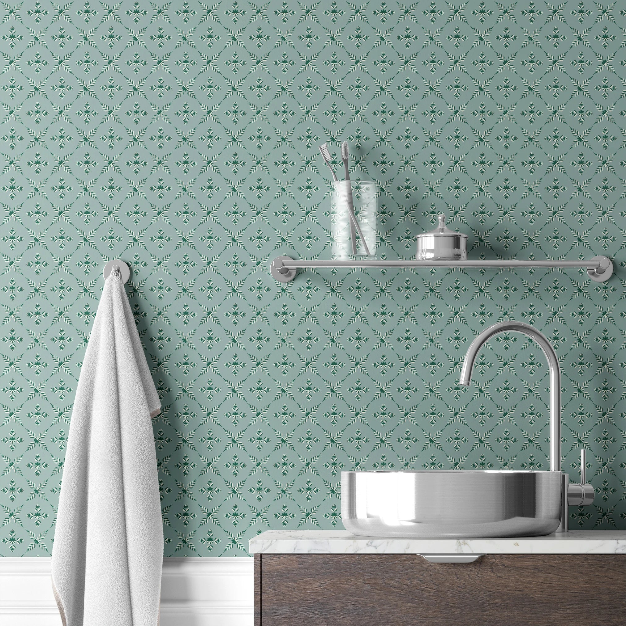 wallpaper bath mockup