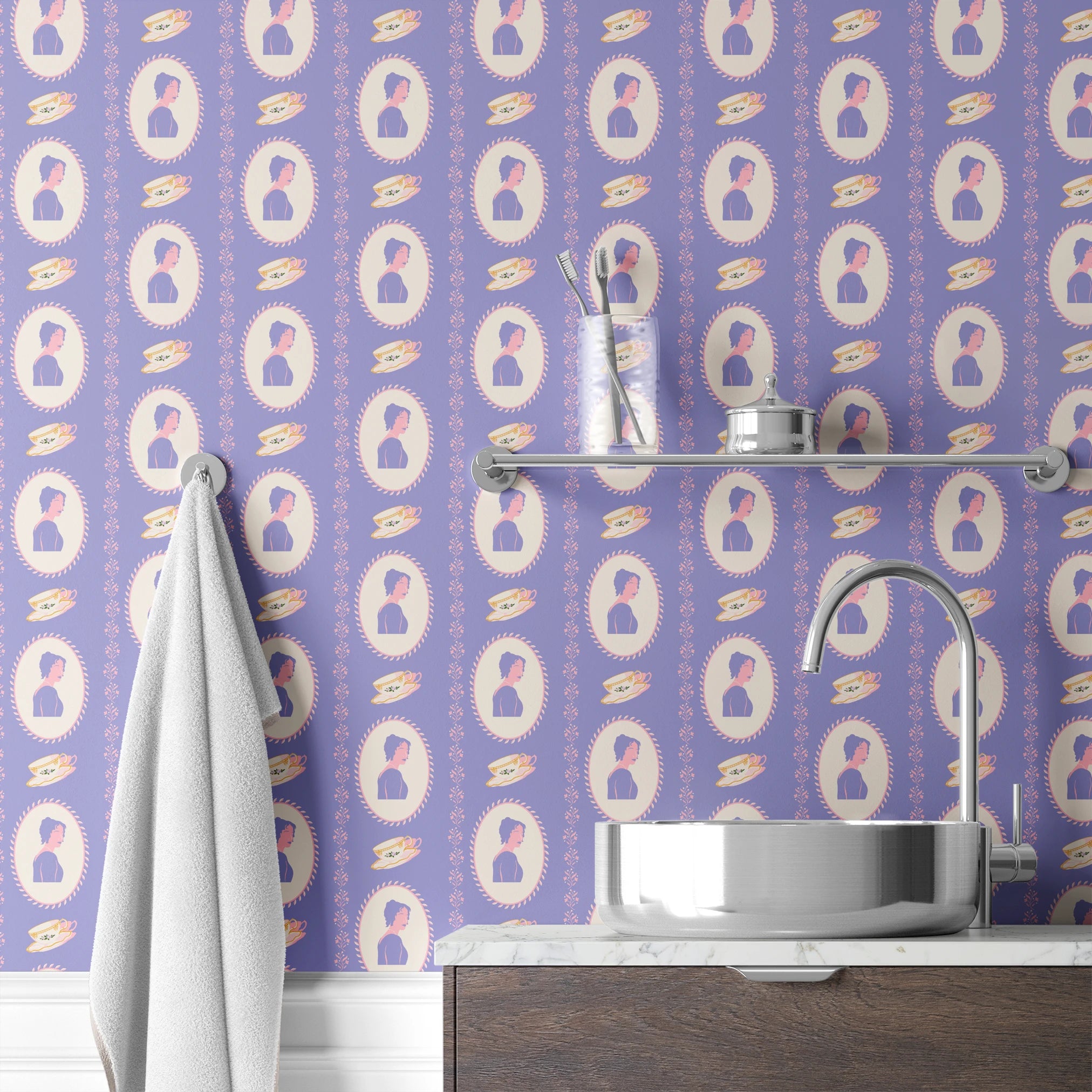 wallpaper bath mockup