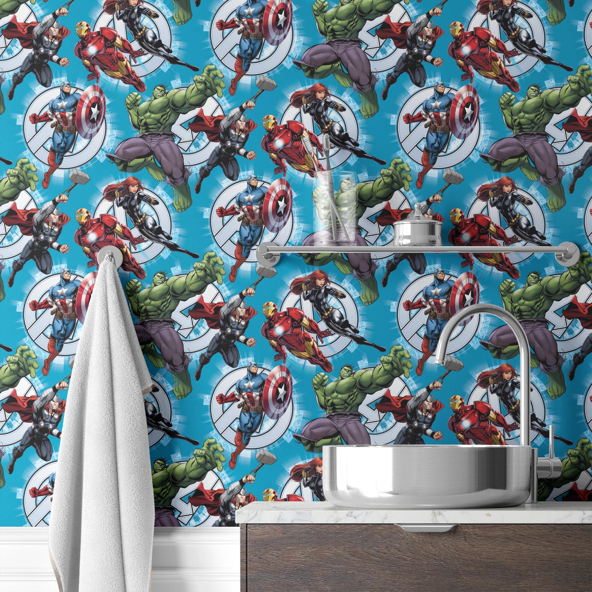 wallpaper bath mockup