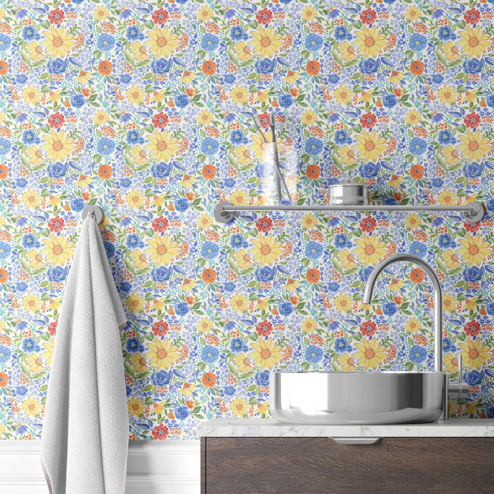 wallpaper bath mockup