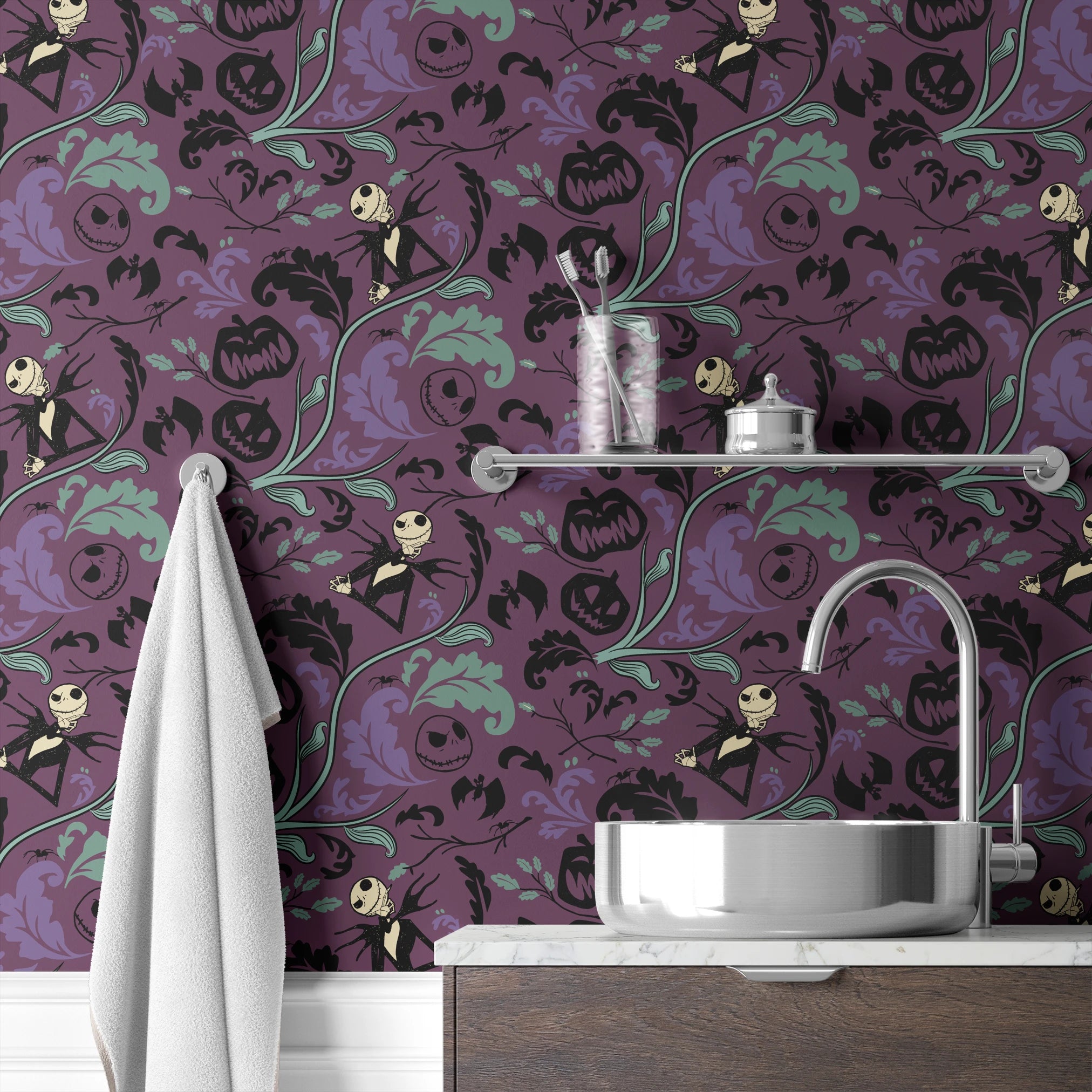 wallpaper bath mockup