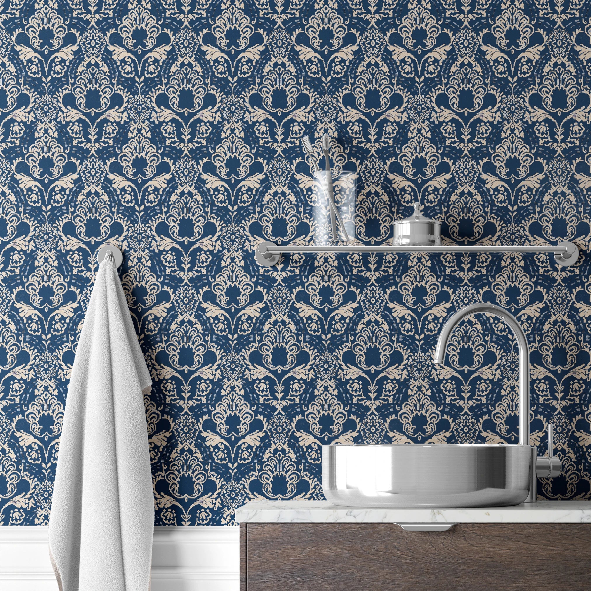wallpaper bath mockup