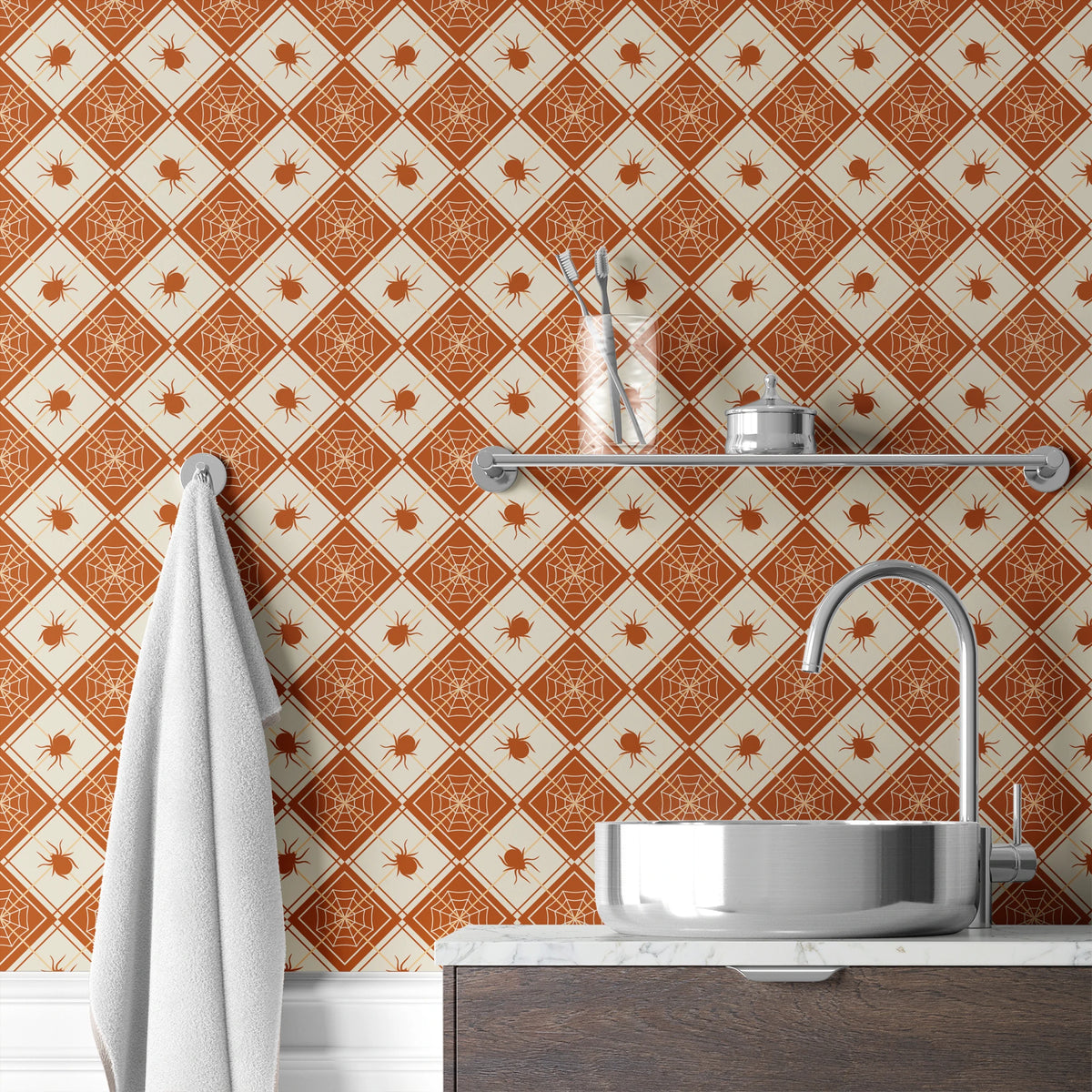 Cobwebs on Spiced Wallpaper