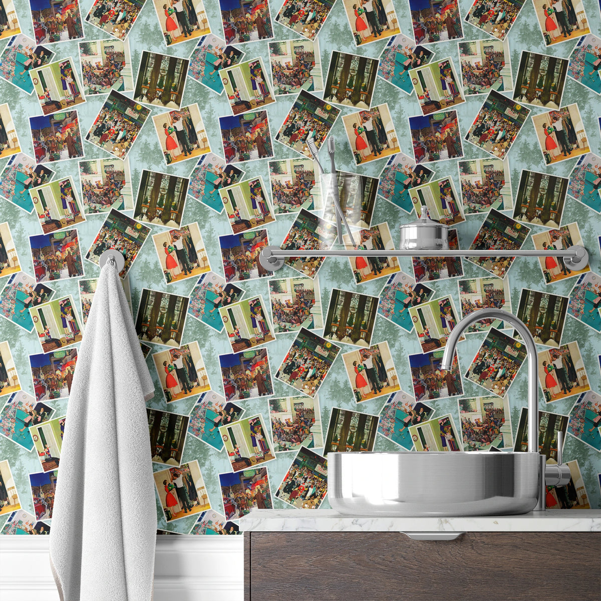 Saturday Evening Post Holiday Memories Wallpaper
