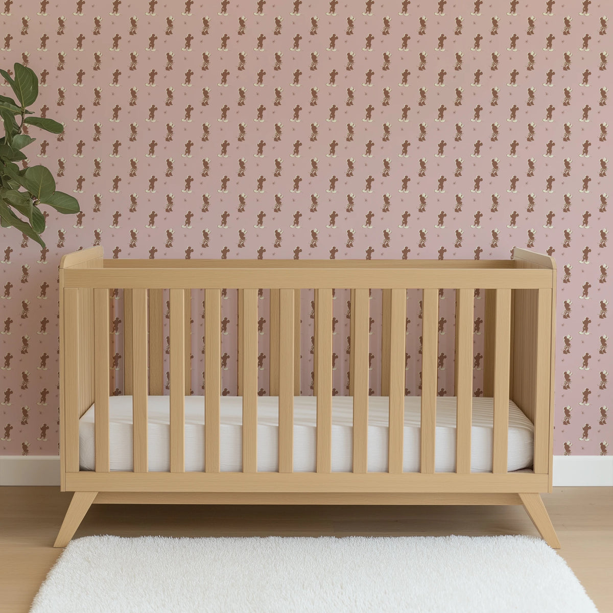 Disney Mickey Mouse and Minnie Mouse Silhoutees on Pink Wallpaper