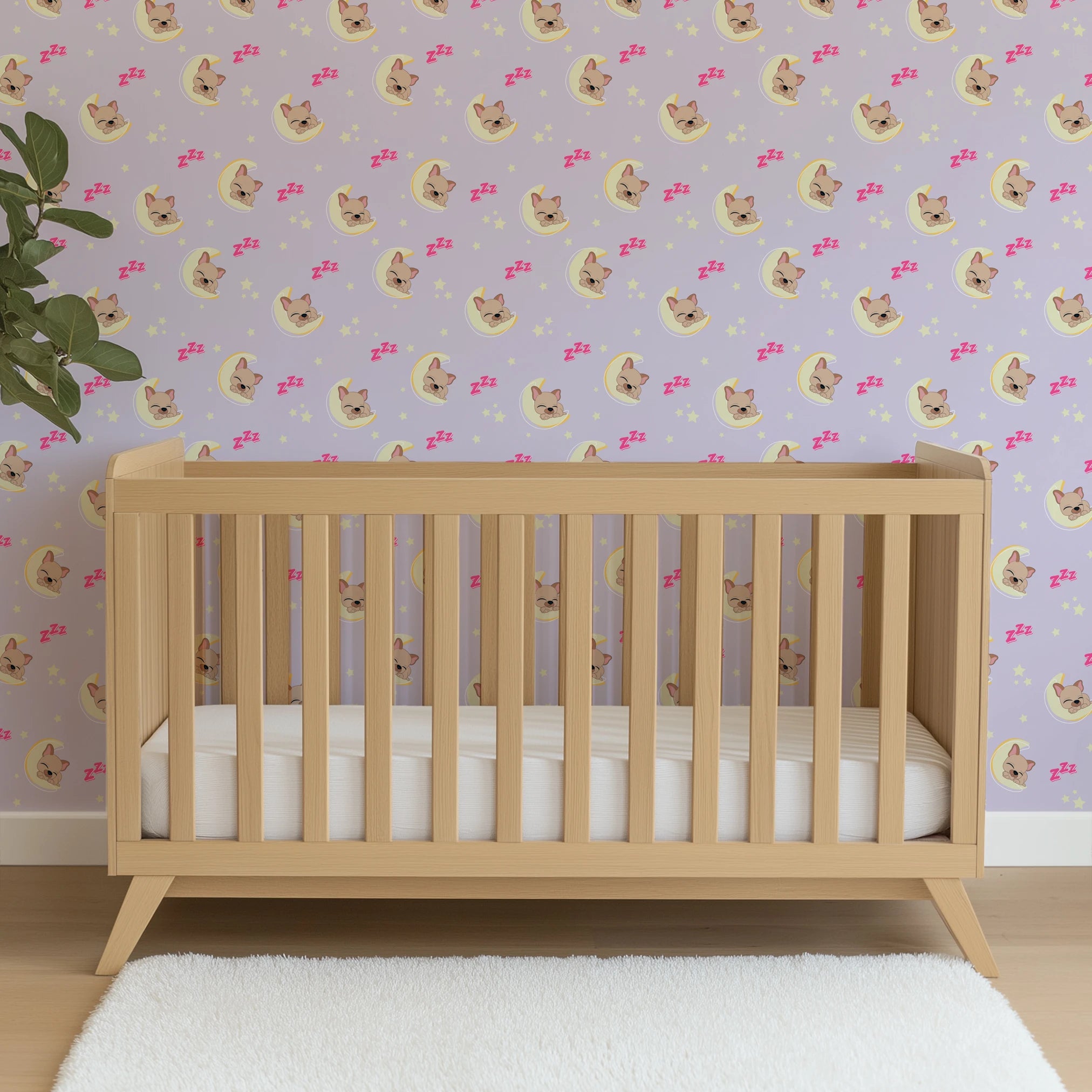 Hasbro Littliest Pet Shop Frenchie Snooze on Lavender Wallpaper