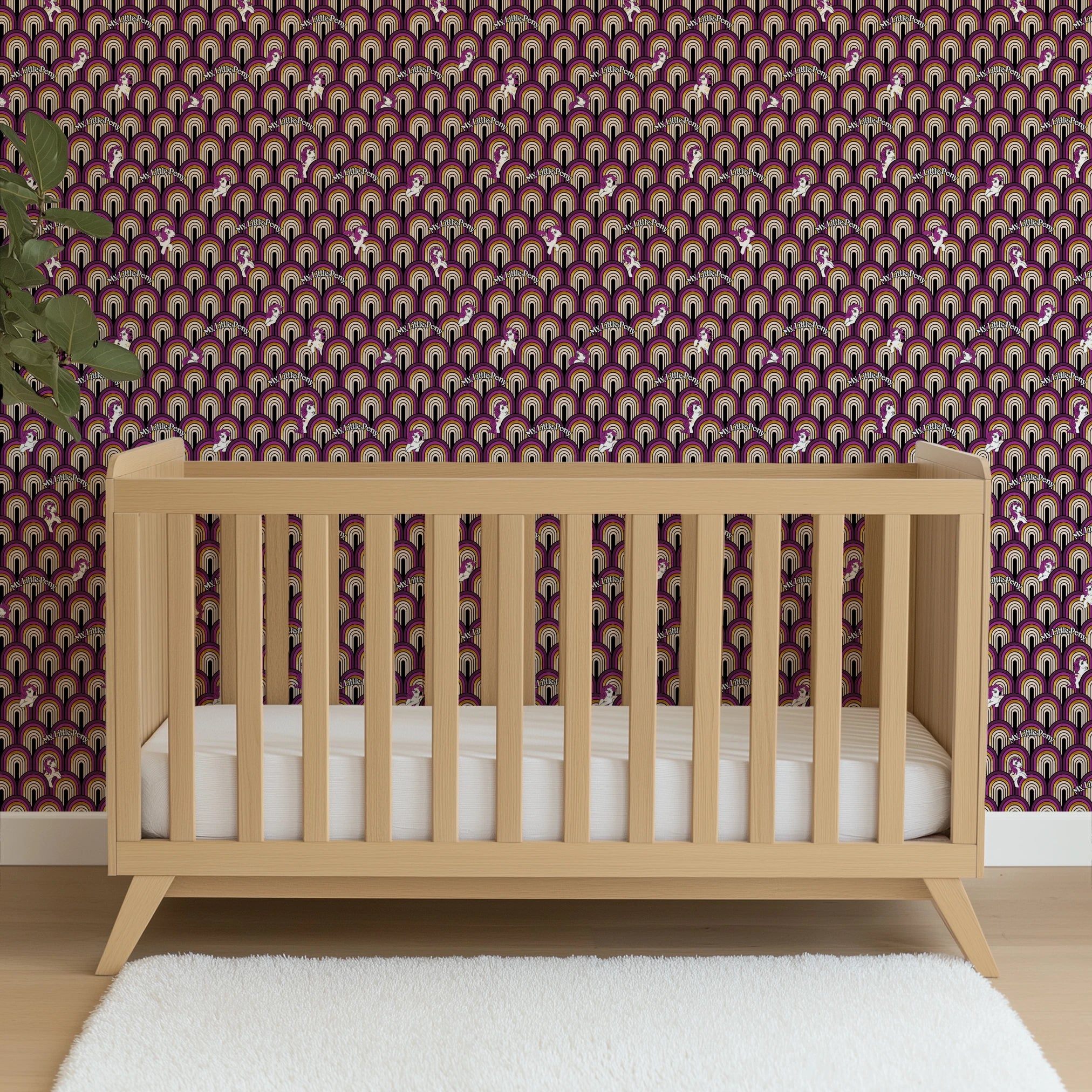 Hasbro My Little Pony Glitter Arches on Purple Wallpaper