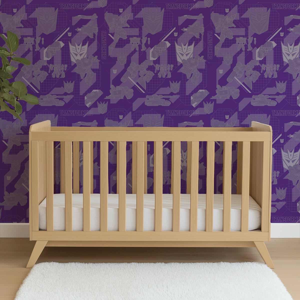 Hasbro Transformers Decepticons Graphics on Purple Wallpaper