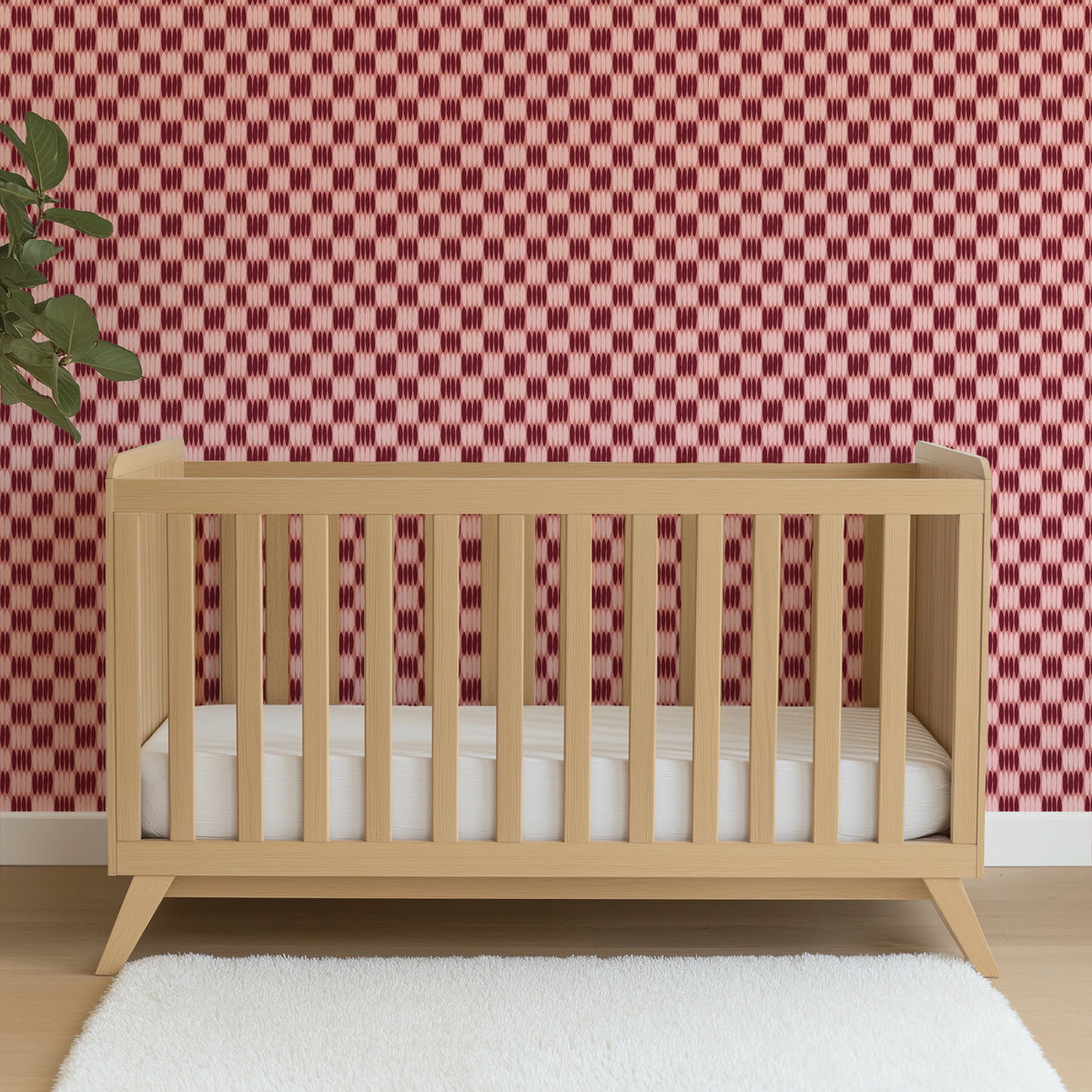 Ines on Clove Pink Wallpaper