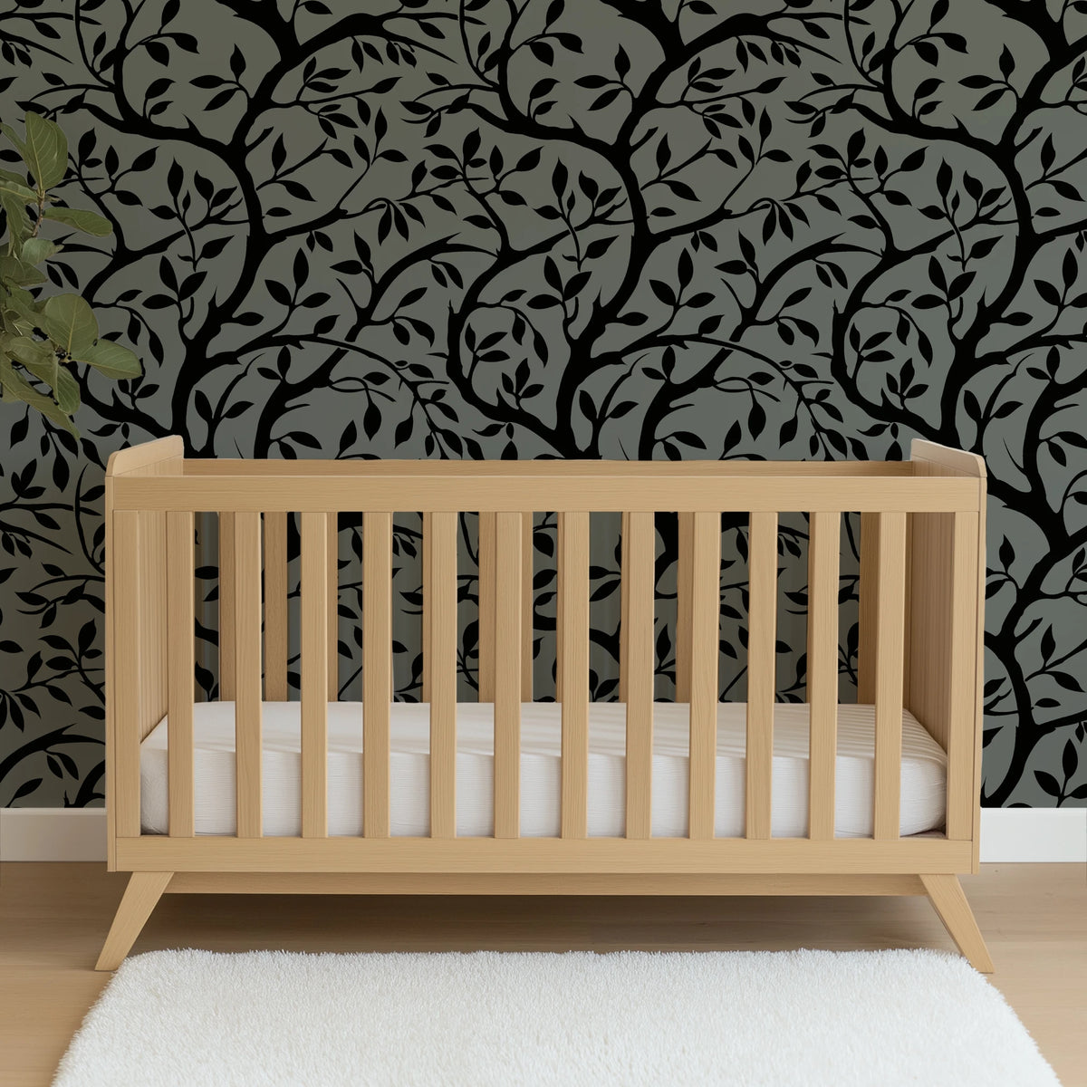 Winding Willow on Black Days Wallpaper