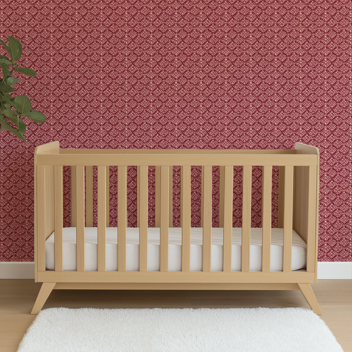 Arabella on Clove Pink Wallpaper