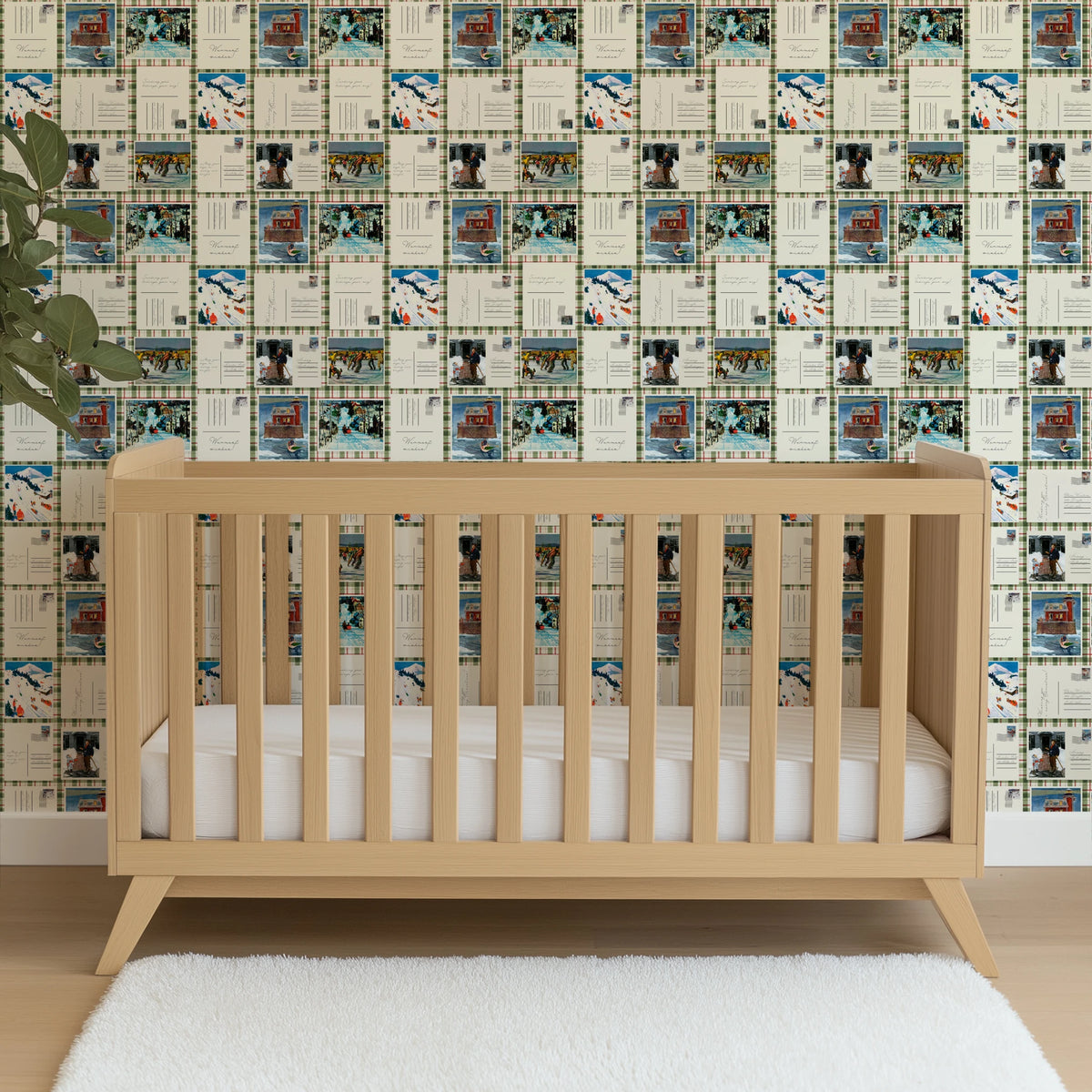 Saturday Evening Post Patchwork Postcards Wallpaper