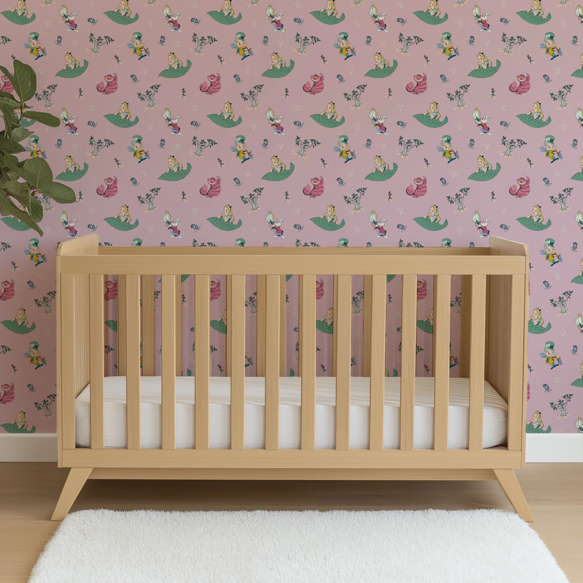 Disney Alice in Wonderland Pink Whimsy Wallpaper