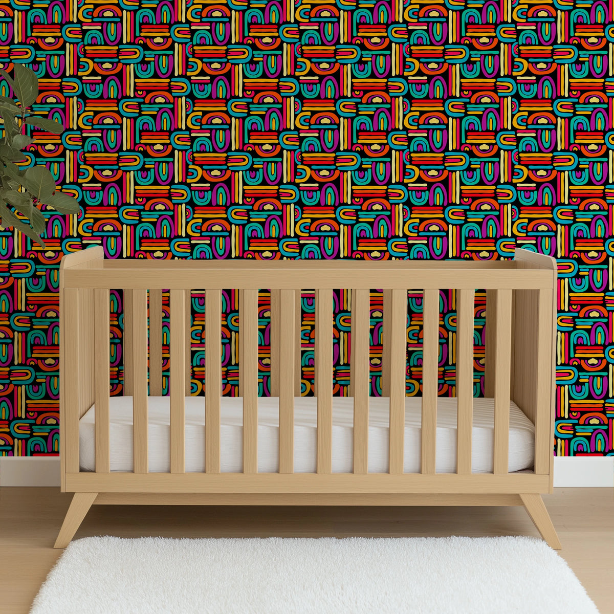 Hasbro Play-Doh Rainbow Arch on Black Wallpaper