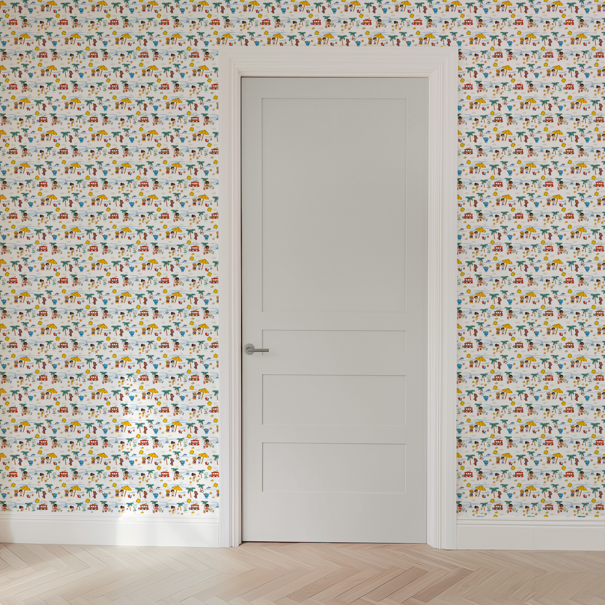 wallpaper door mockup